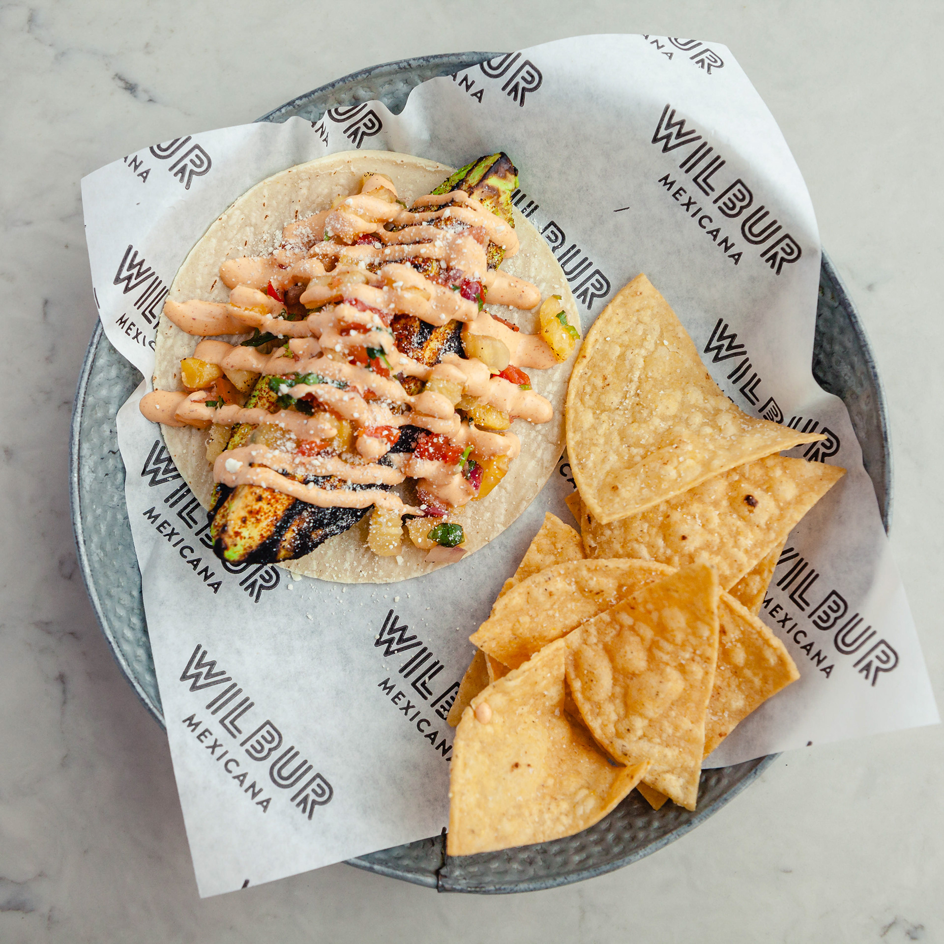 Contemporary food photography - taco