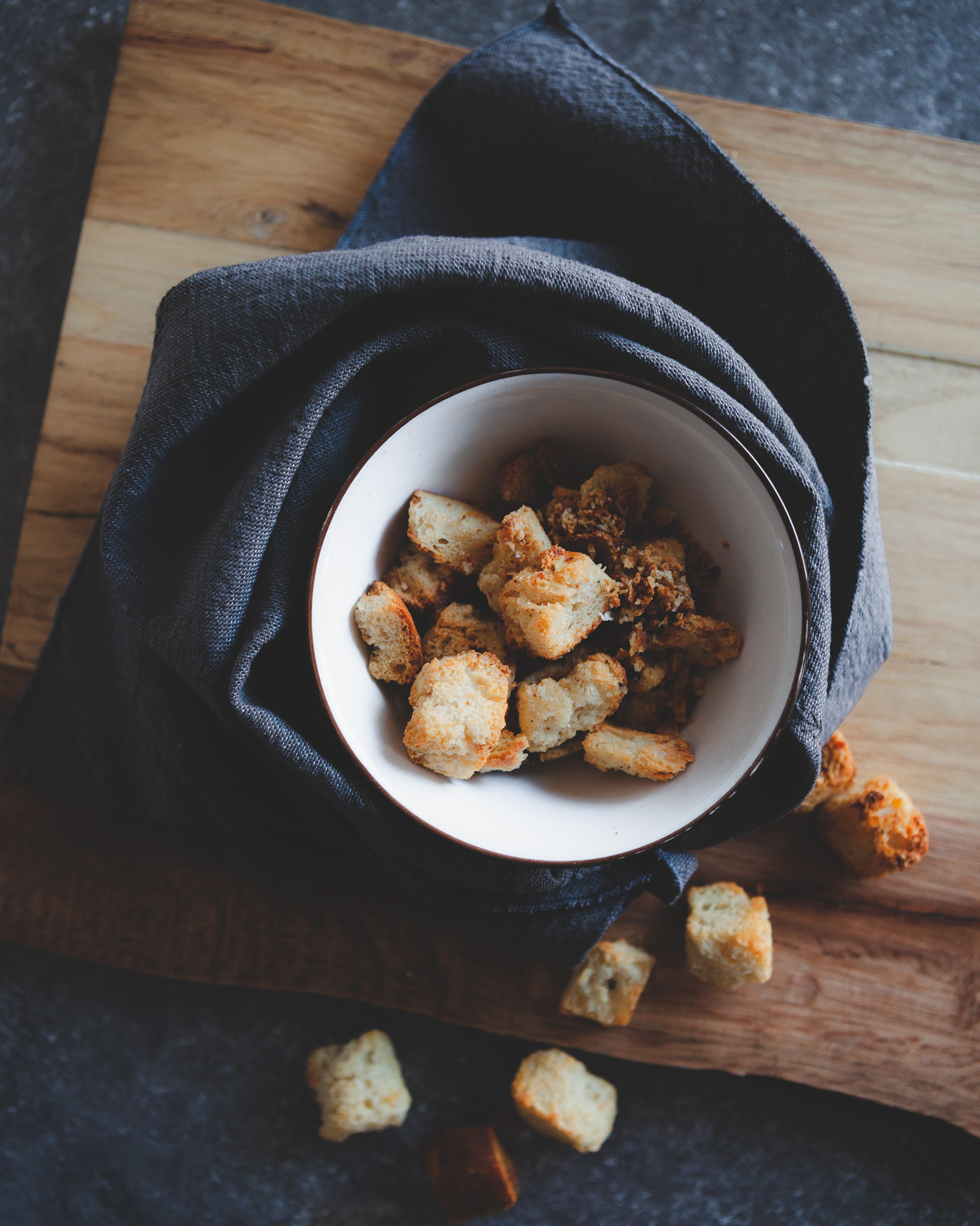 Natural Food Photography - Croutons