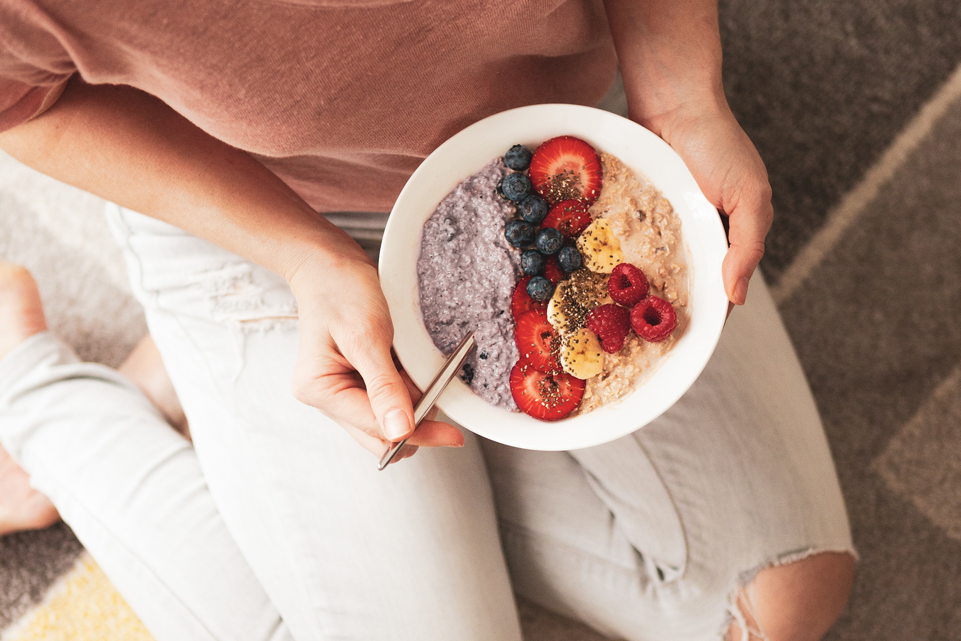 Social media food photography - oatmeal