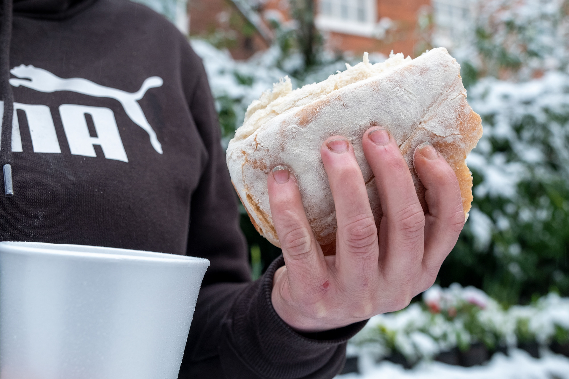 Day 11 of Lockdown- A female rough sleeper's breakfast at the Archer Project, Sheffield