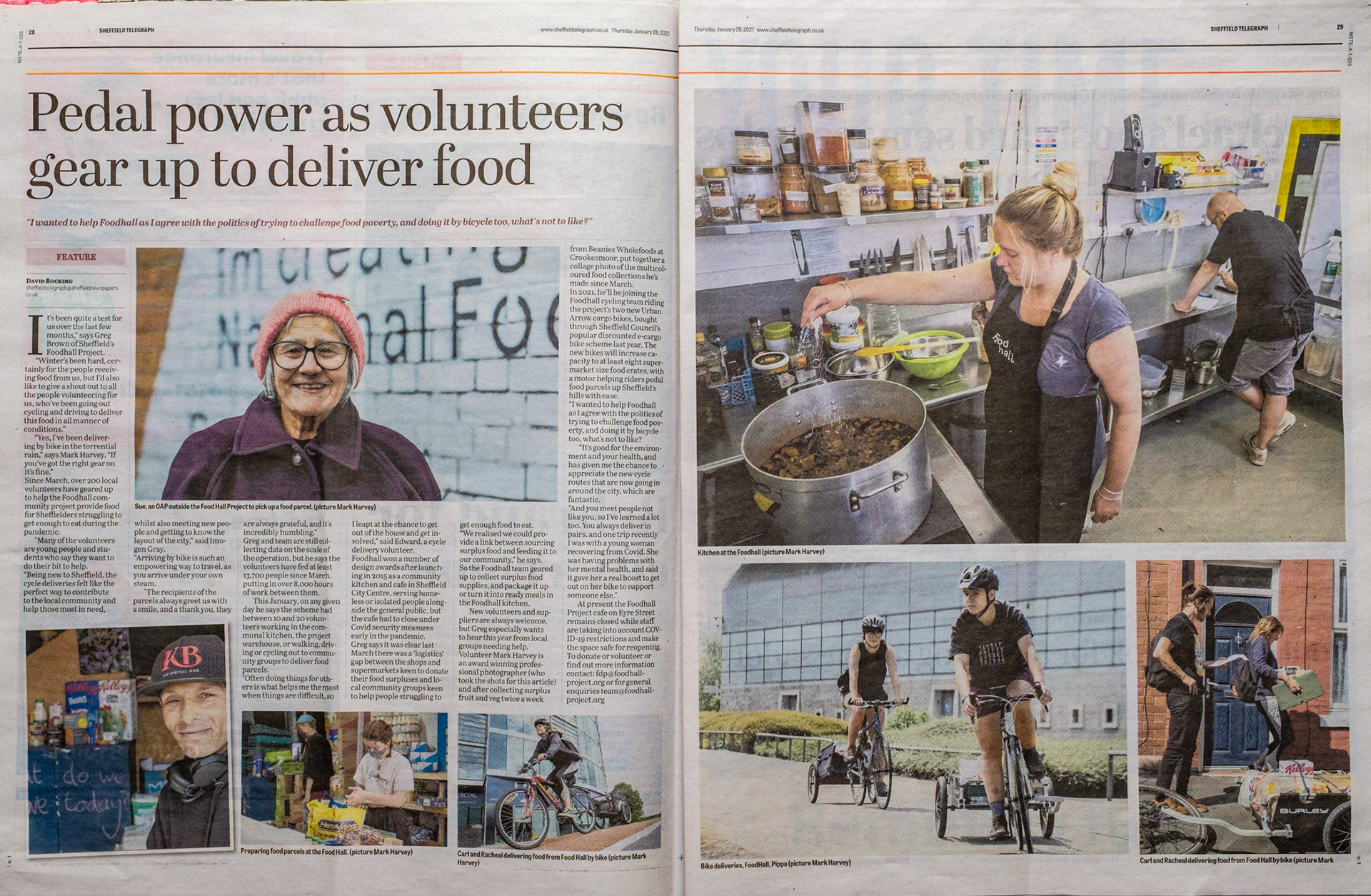 Sheffield Telegraph 28th January 2021, pages 28 and 29