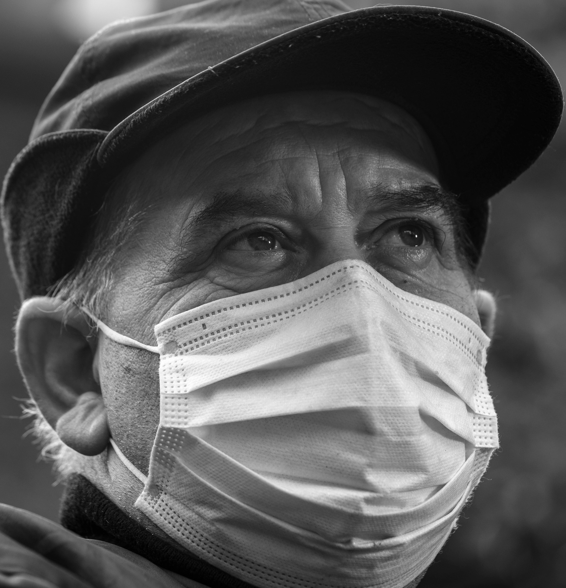 Portraits of Paul, a volunteer during the pandemic at the Cathedral Archer Project, Sheffield