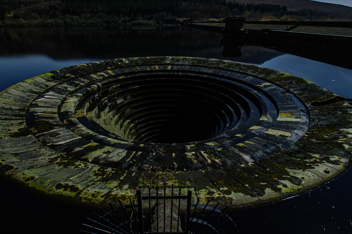 Overflow- Ladybower Reservoir, The Peak District National Park, Derbyshire, UK