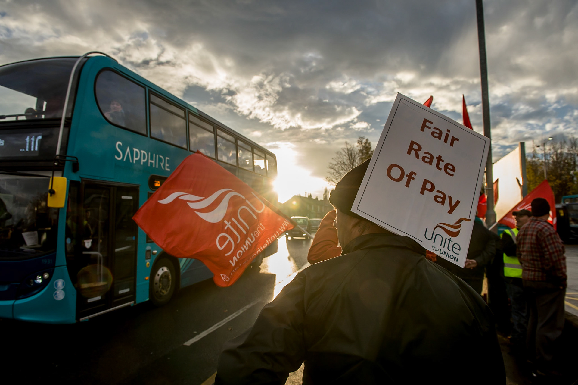 West Yorkshire and North Riding bus drivers strike over pay and working time in Wakefield