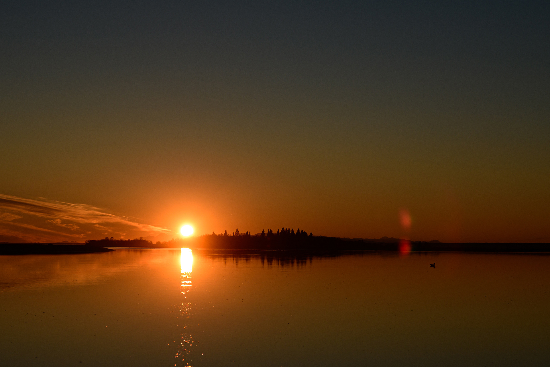 Sunset, Reflections lake, Mat-su Valley, Alaska