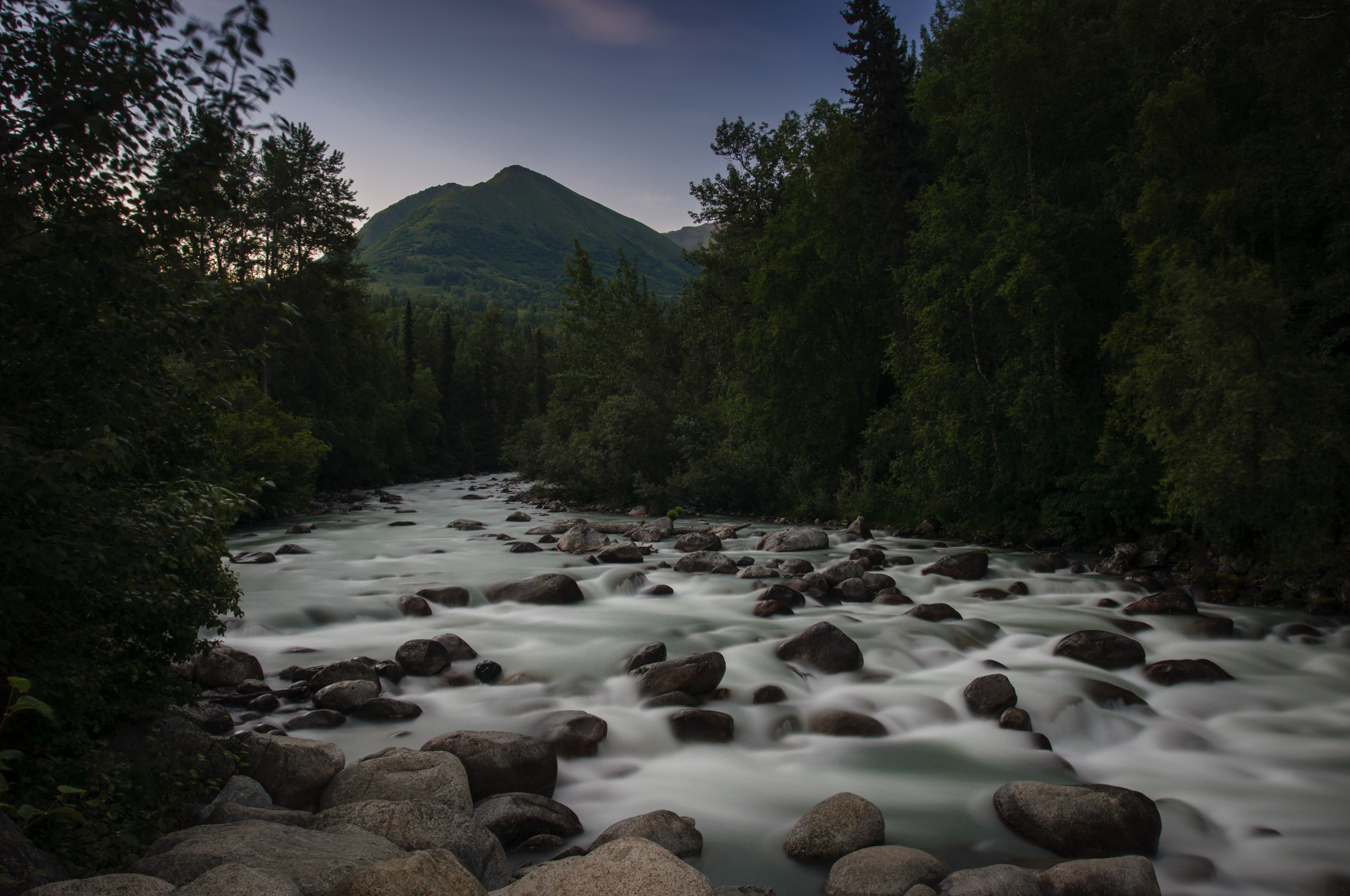 Little Susitna river at night, Hatcher Pass, Alaska