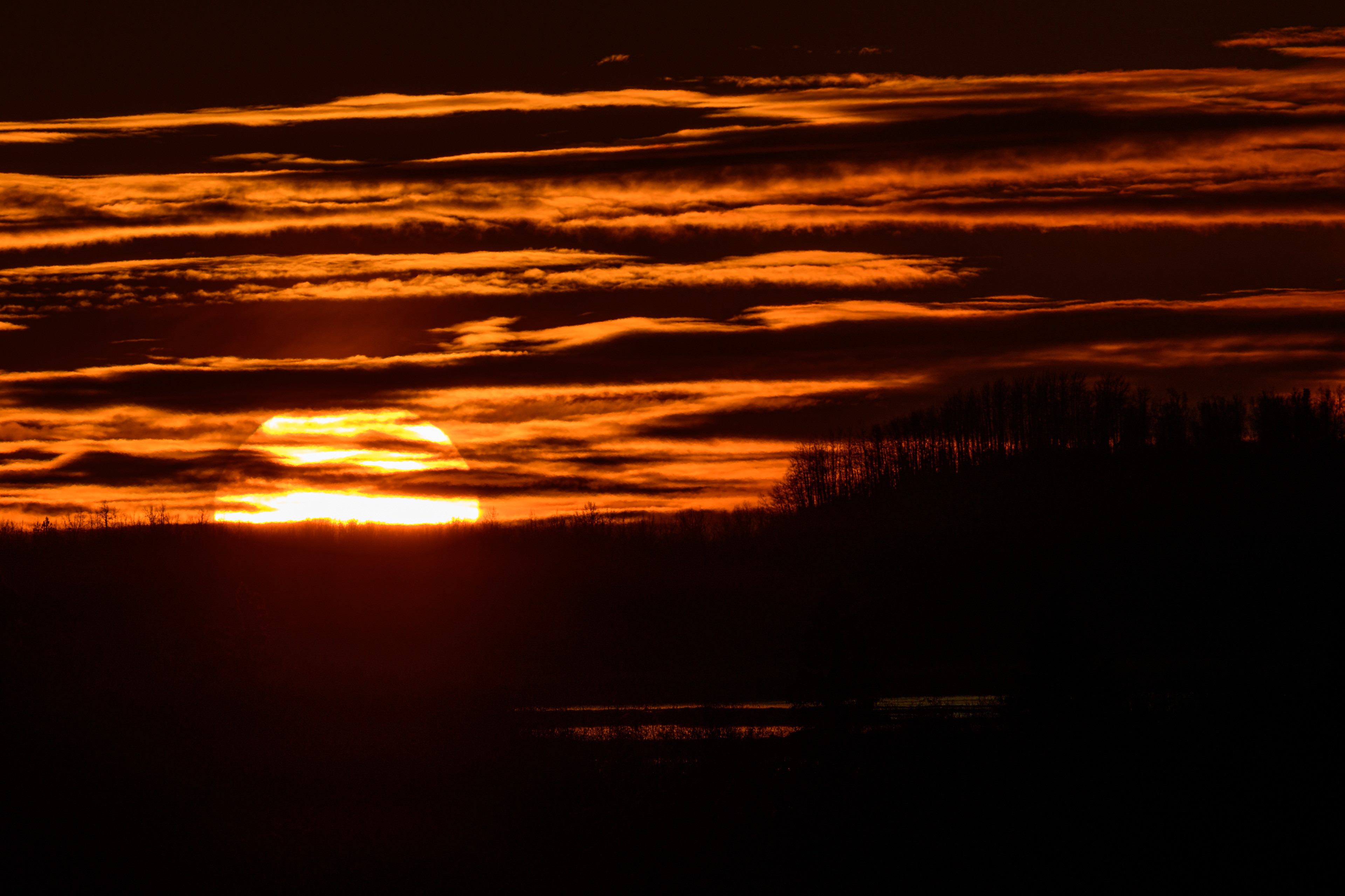 Sunset, Reflections lake, Mat-su Valley, Alaska