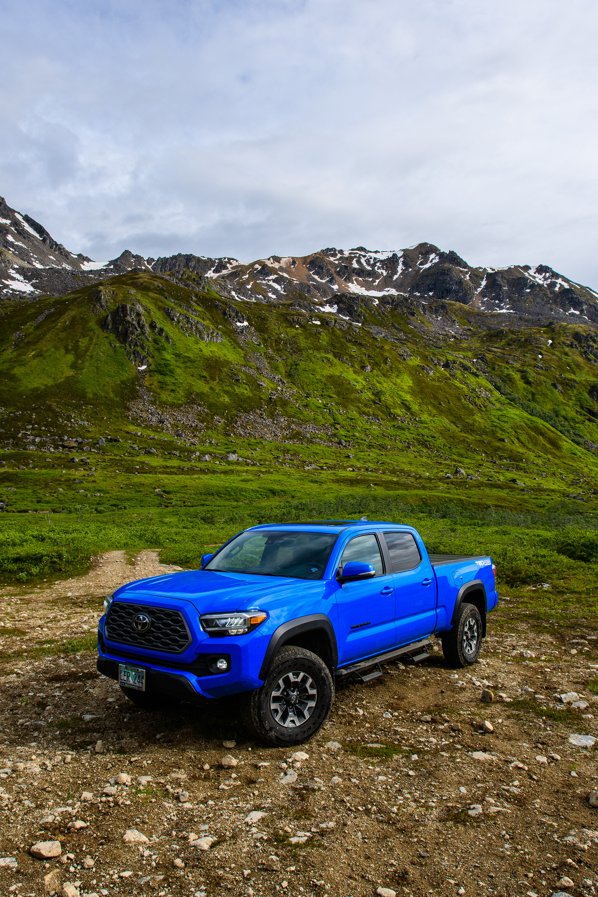 Toyota Tacoma in the Cragie Creek Valley, Hatcher Pass, Alaska