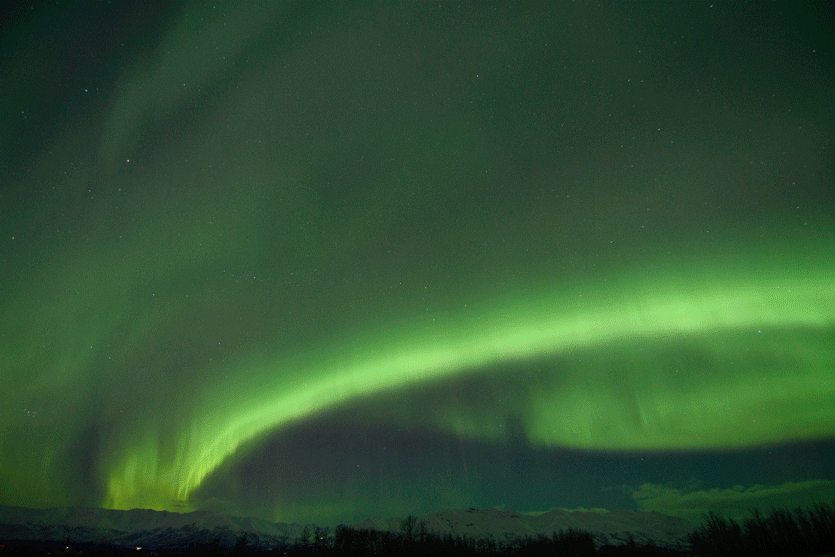 Timelapse of the Aurora Borealis, Northern LIghts, 2/20/2023 Palmer, Alaska