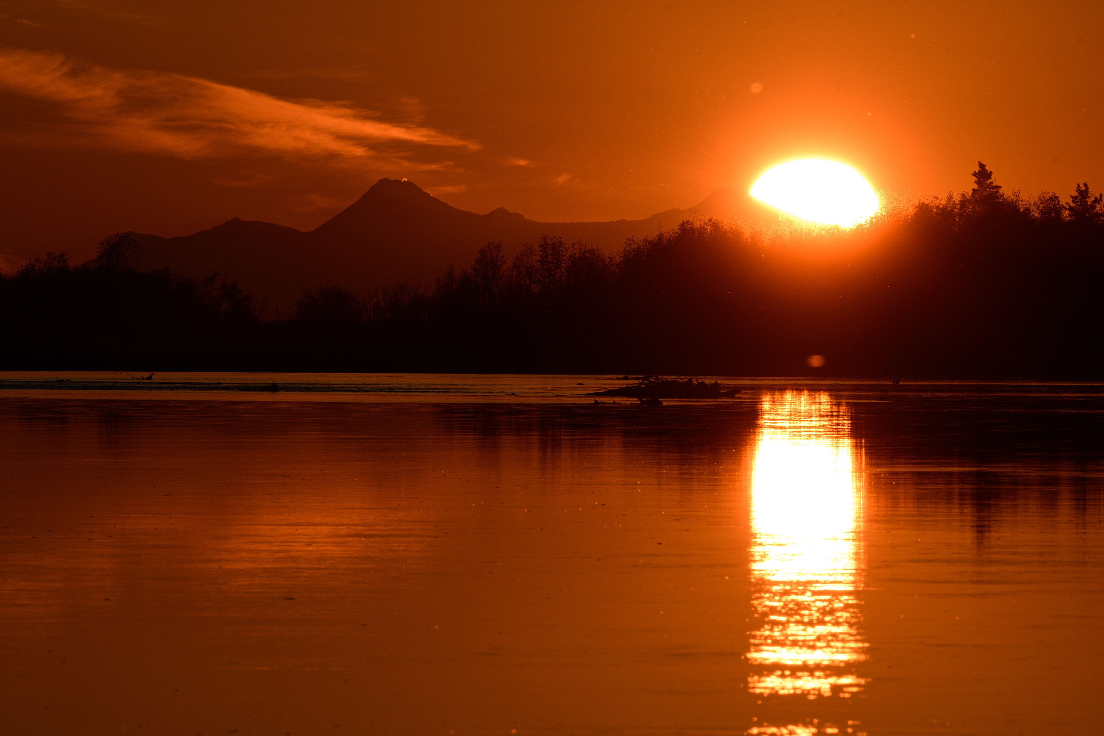 Sunset, Reflections lake, Mat-su Valley, Alaska