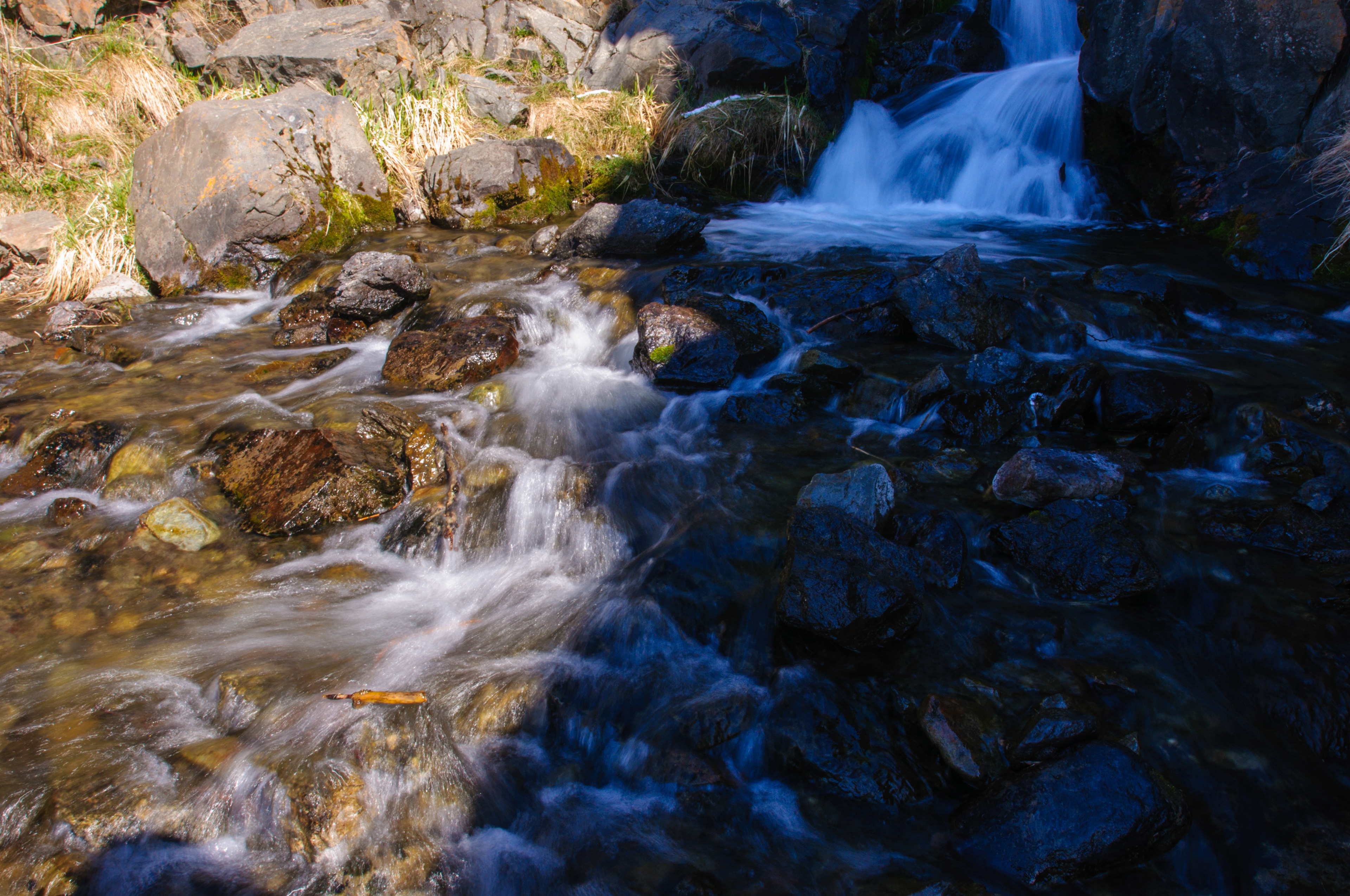 Shadow and light waterfall, Mchugh Creek, Anchorage, Alaska
