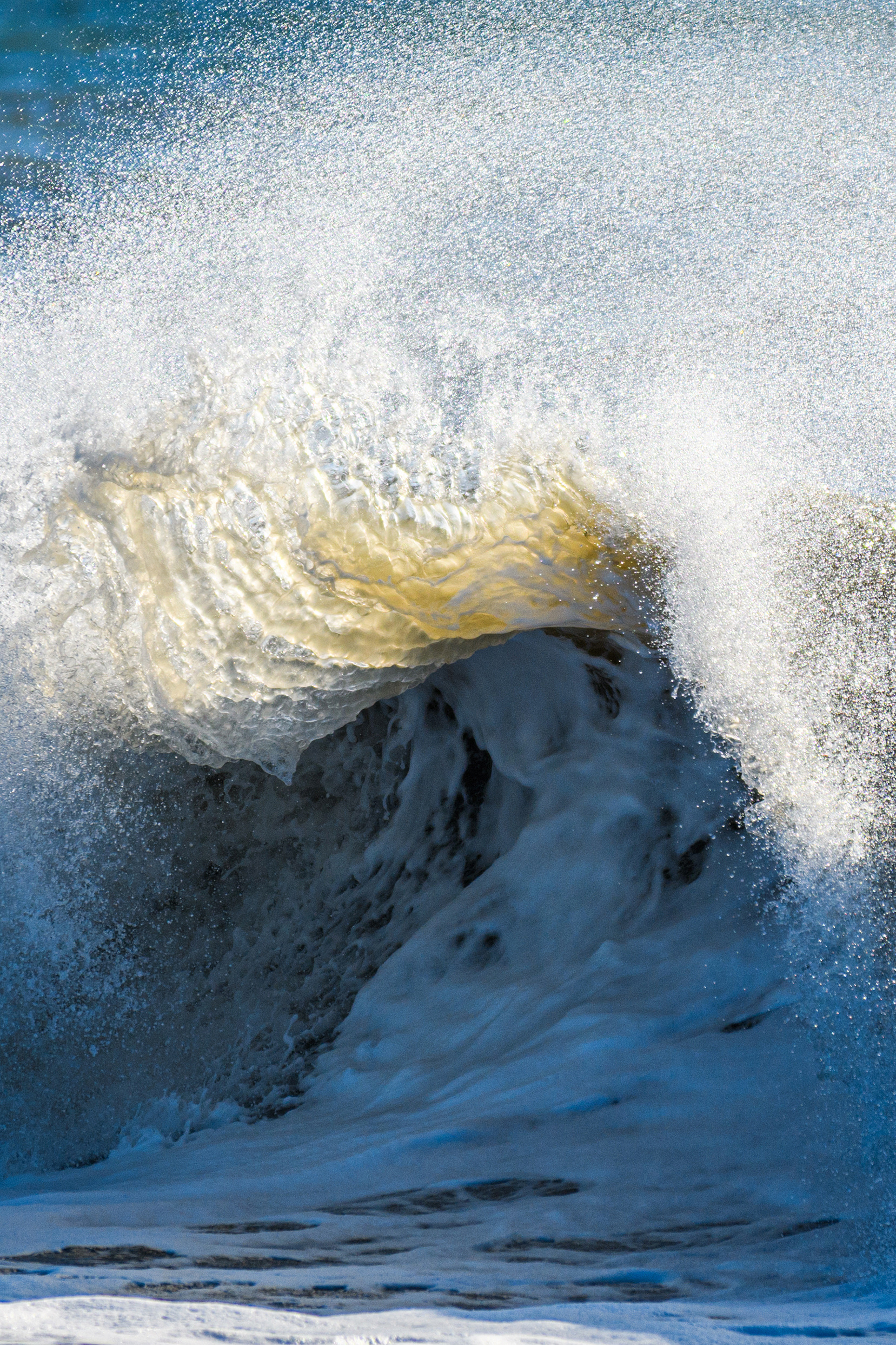 Wave catching wind, Homer, Alaska
