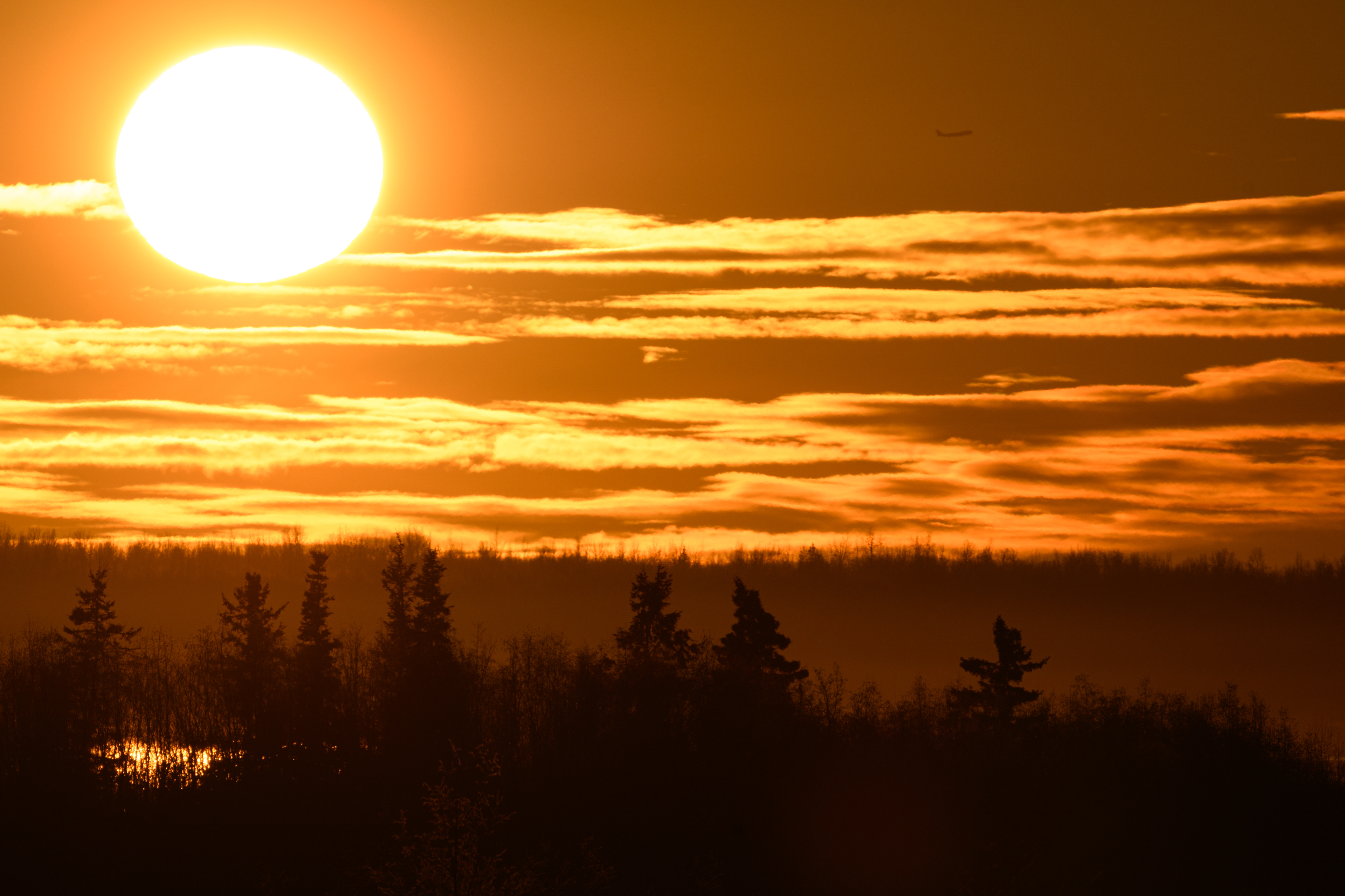 Sunset, Reflections lake, Mat-su Valley, Alaska