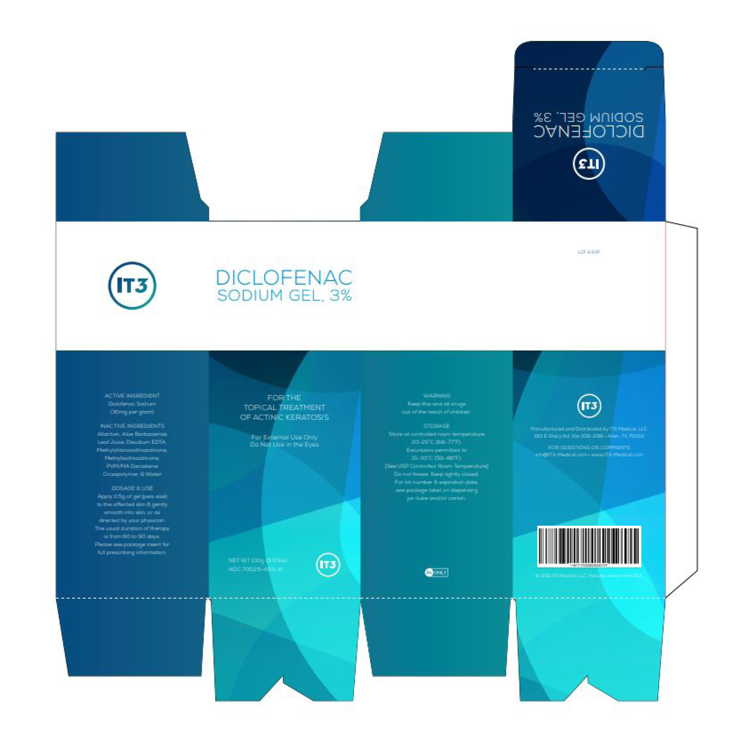 Custom die-line box for prescription medication