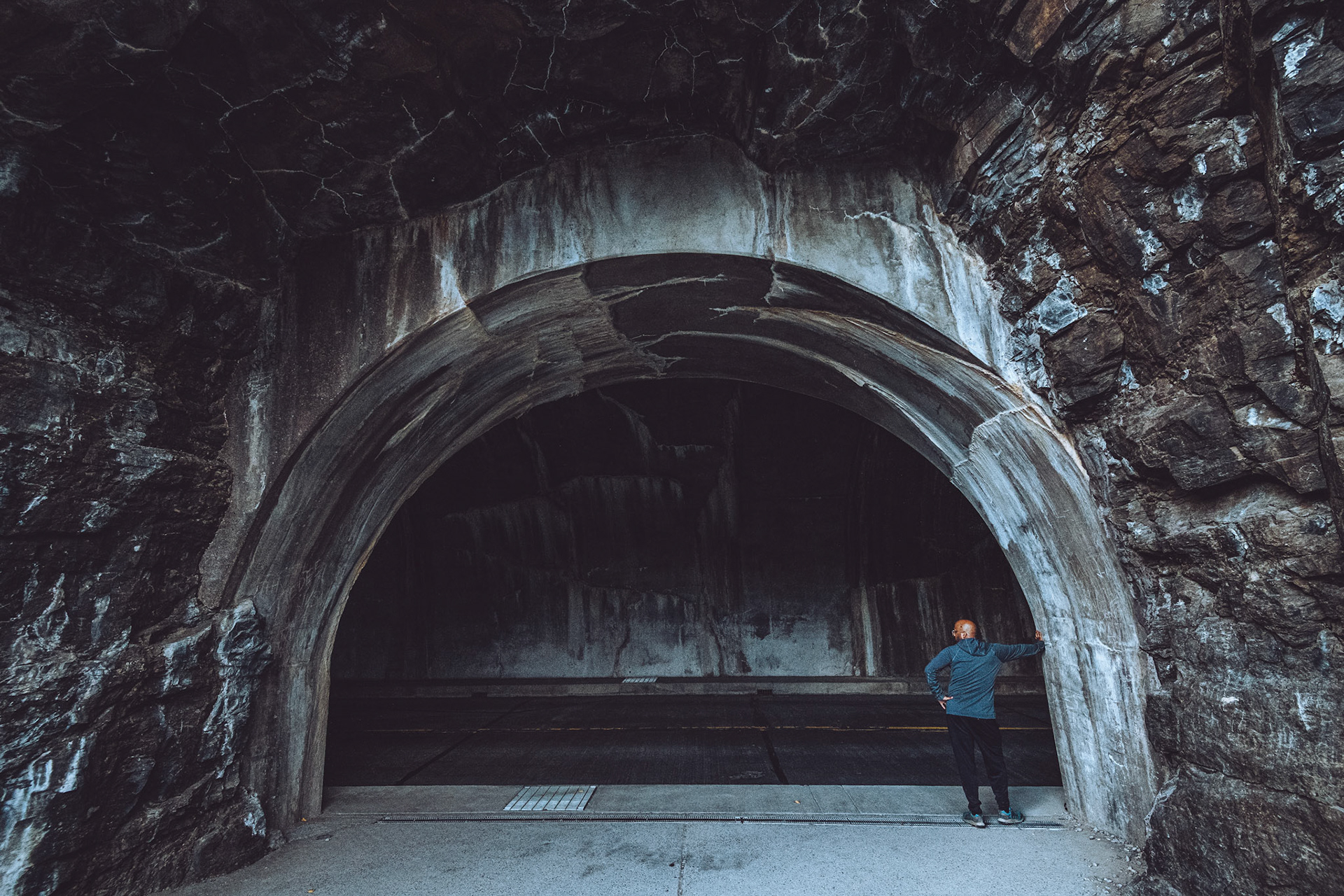 Into the tunnel. Glacier National Park.