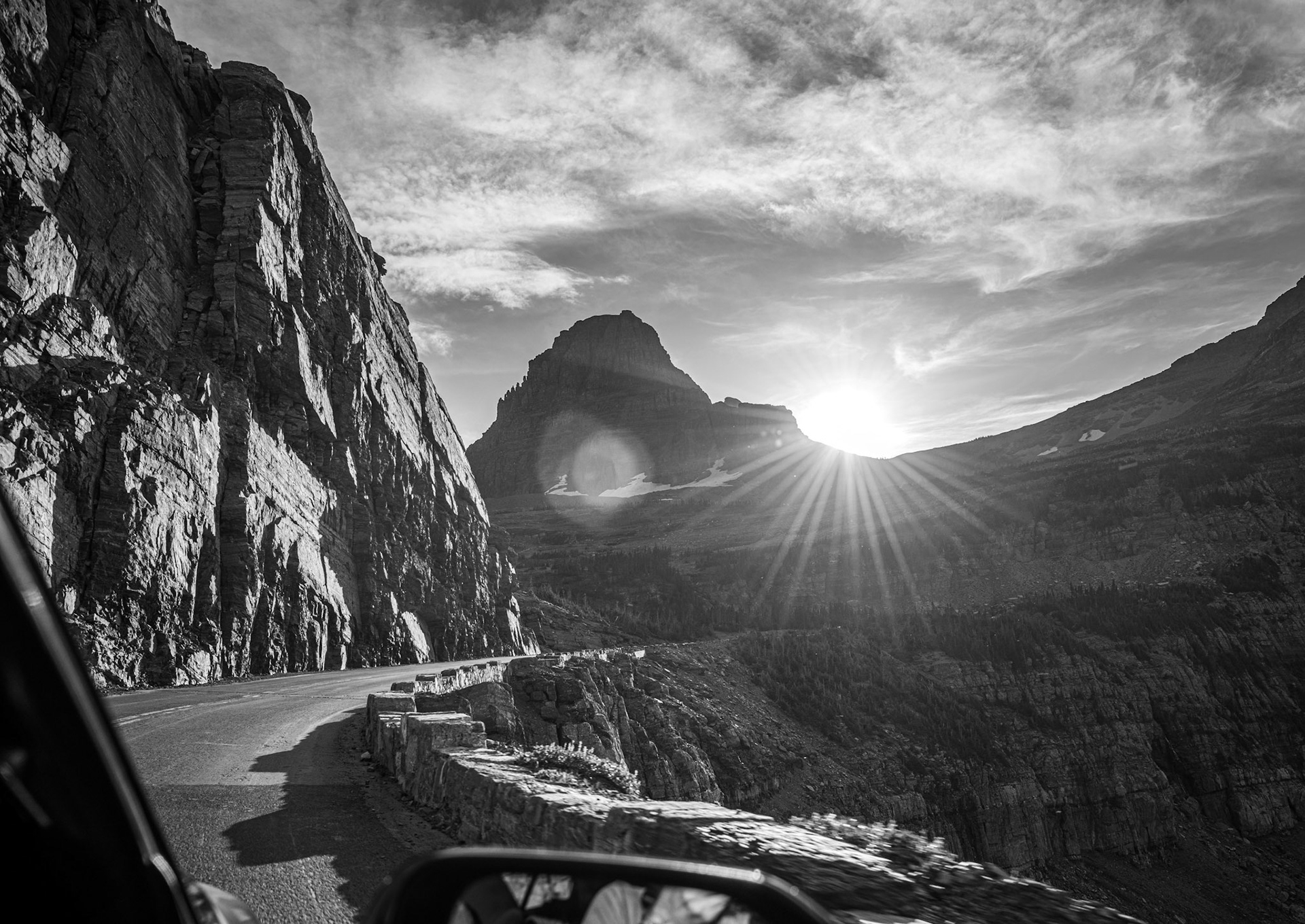 Going to the sun road. Glacier National Park.