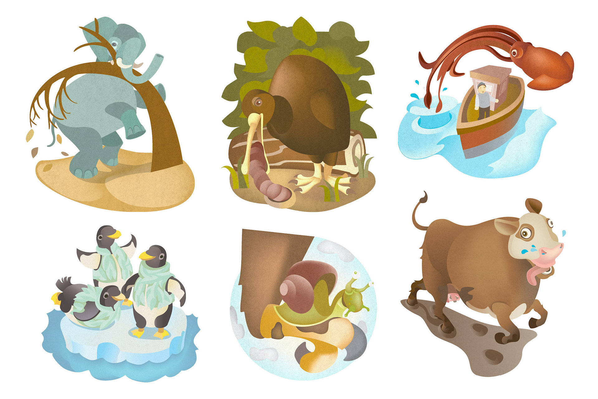 Spots from 'Freaky Facts' series.