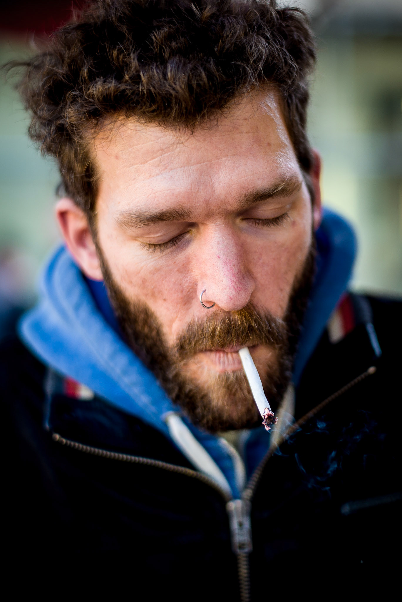 Taking a drag. Shot in Swindon, England during a photo challenge with Gavin Hoey.