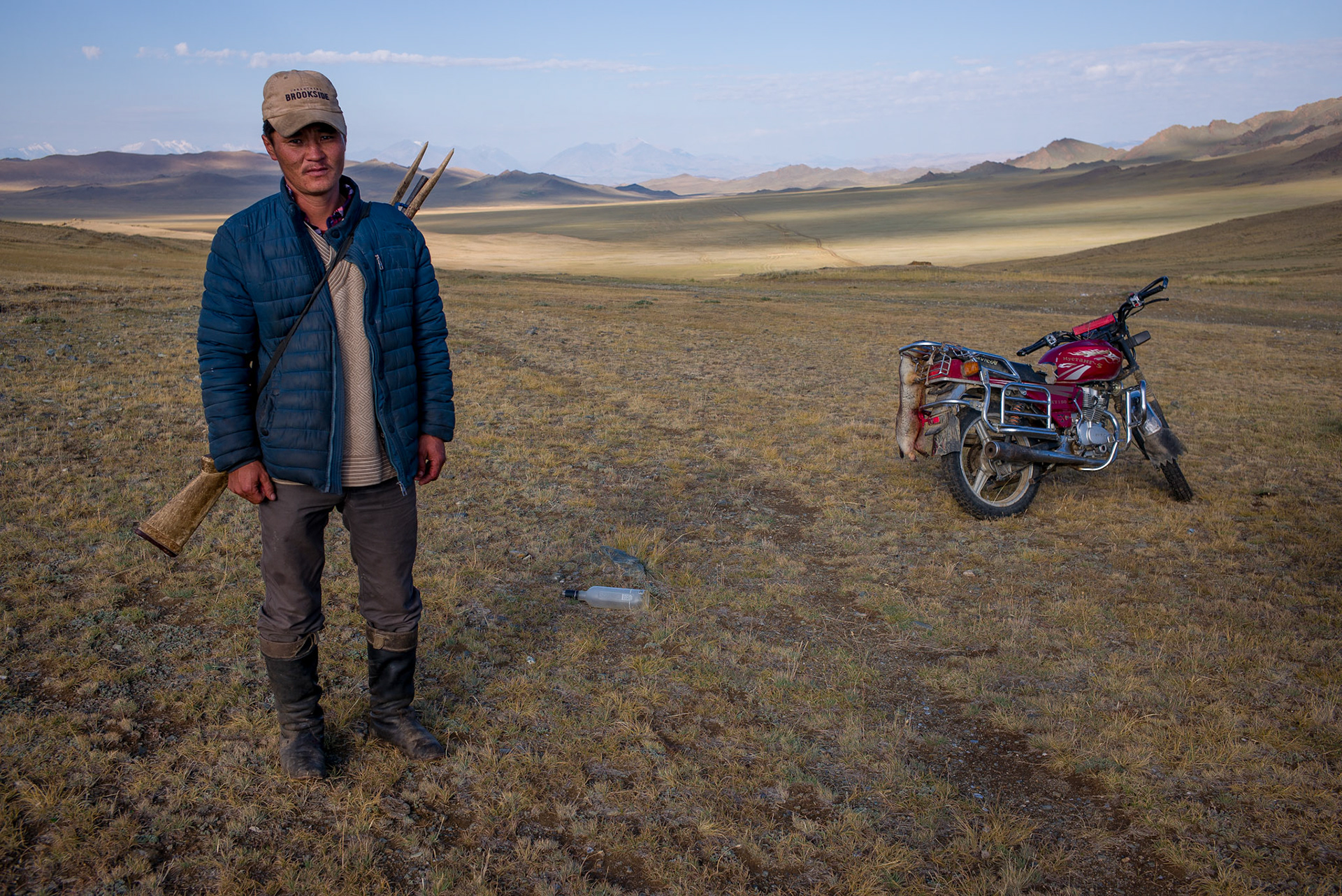 A hunter I met while camping in Mongolia.