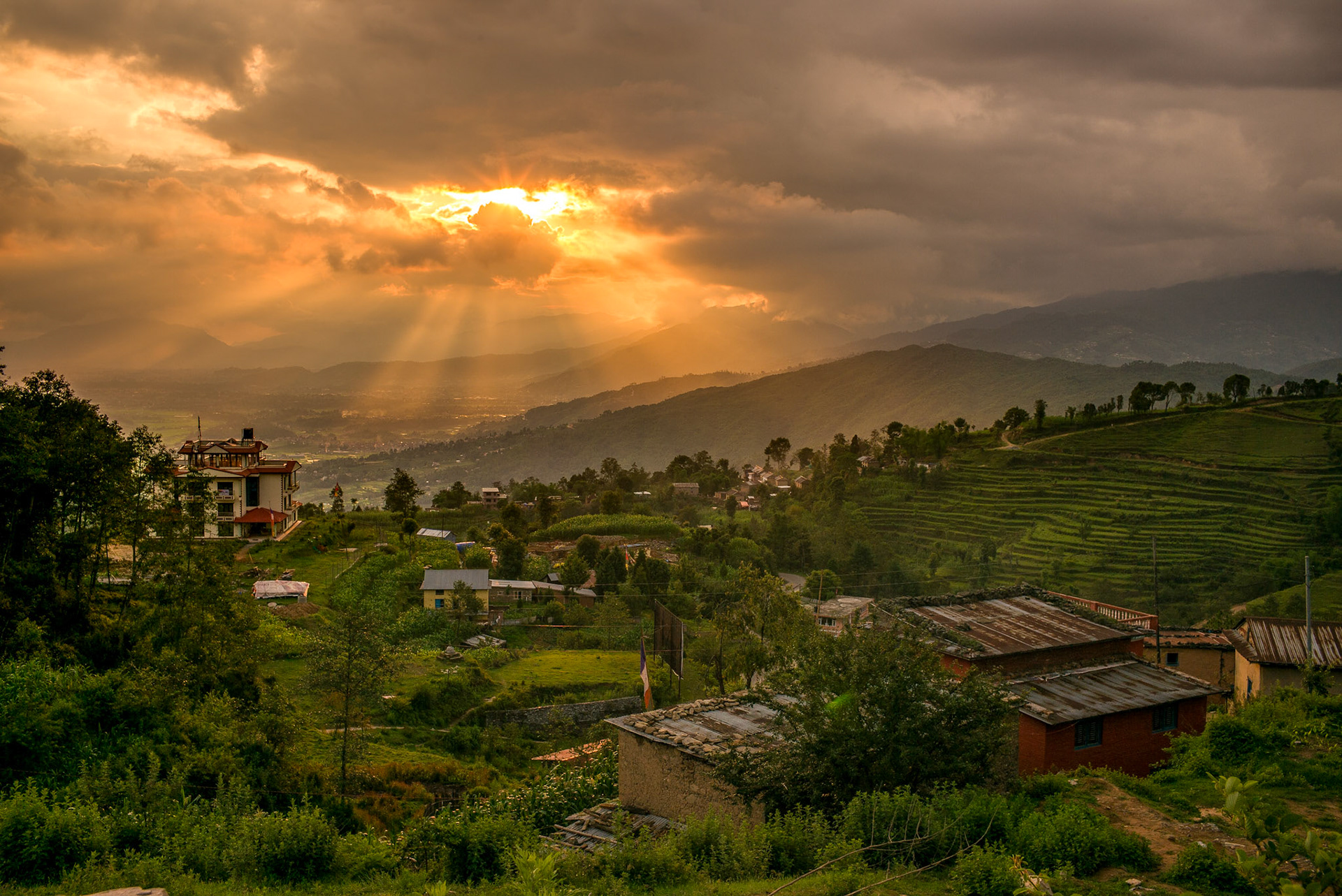 Near Nagarkot, Nepal. What a view!