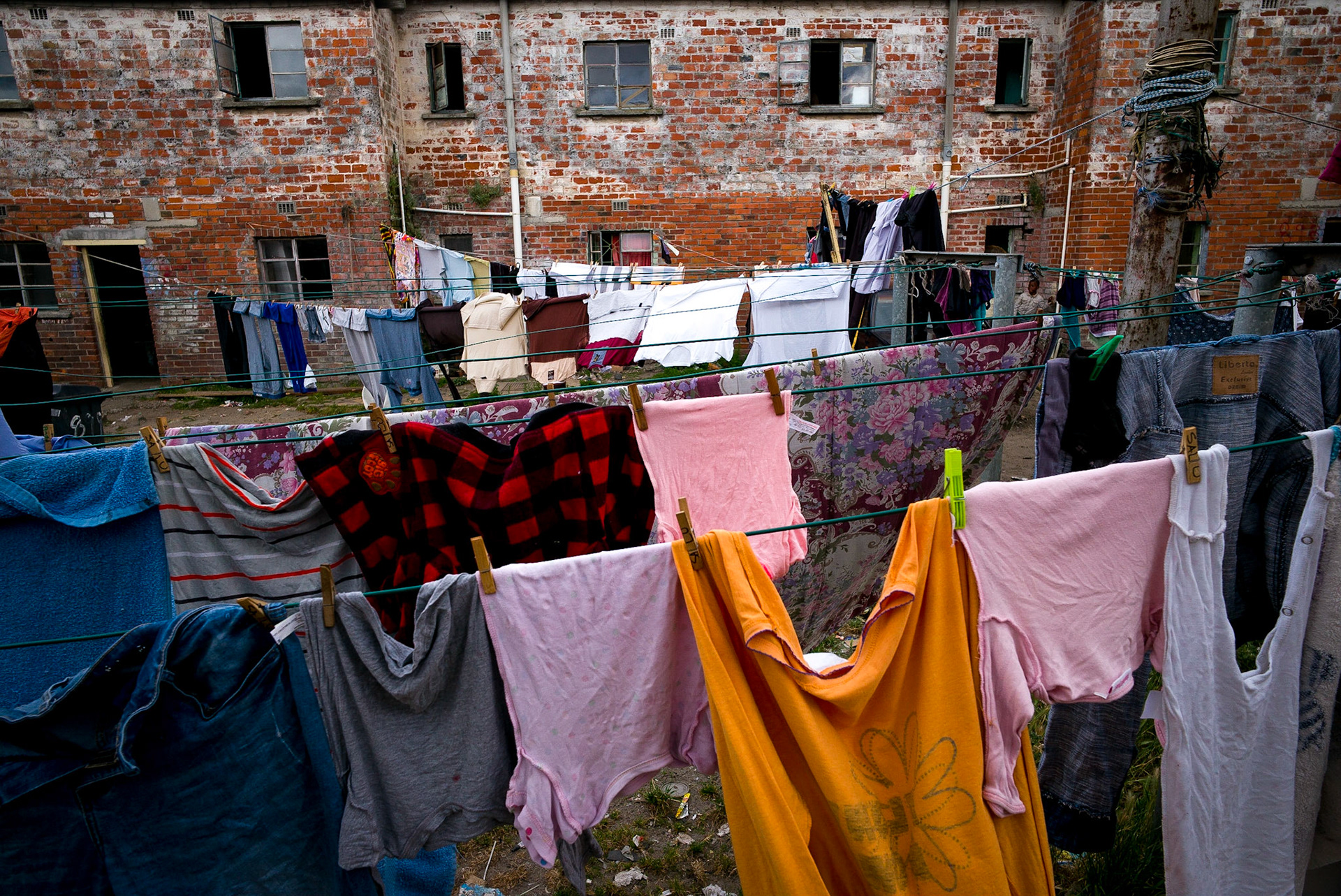 Laundry in Langa Township, South Africa.