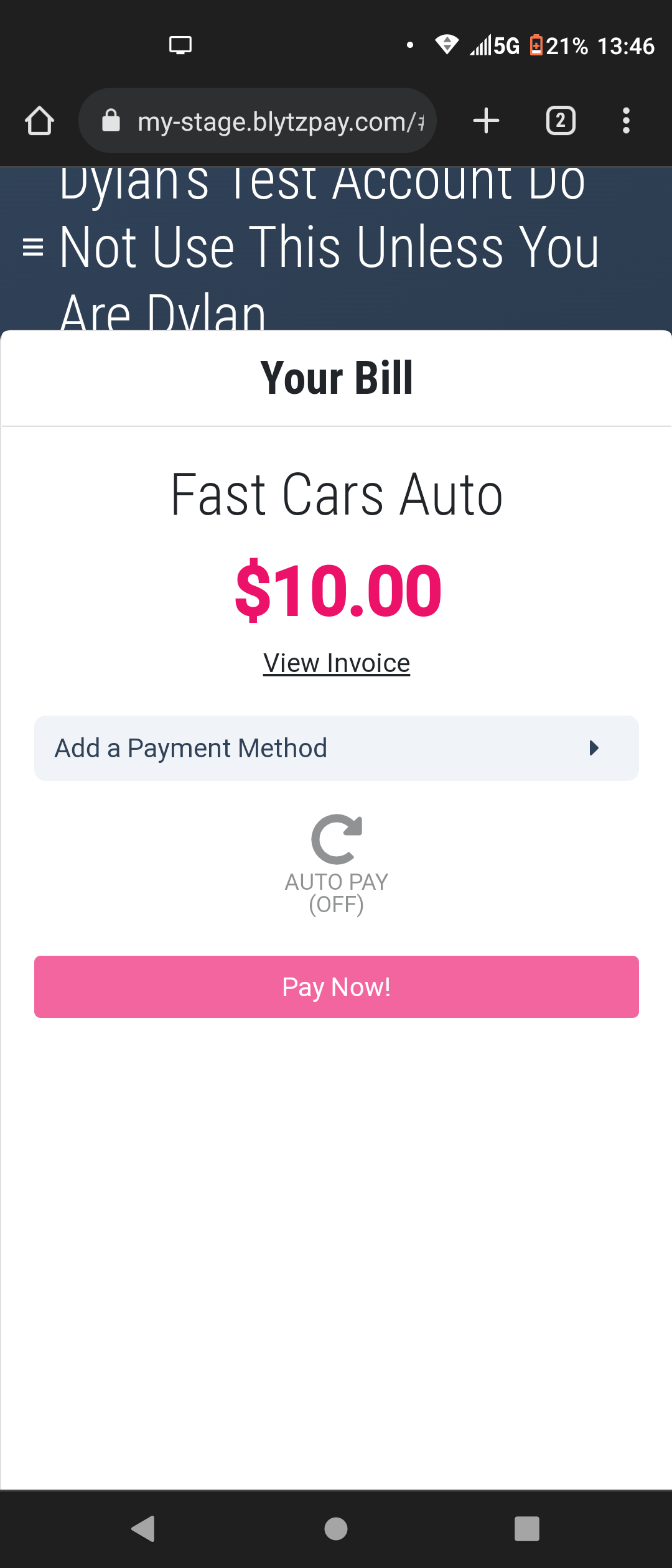 Original BlytzPay design