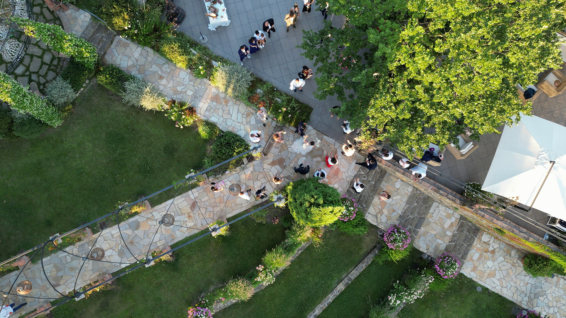 Drone footage for an Italian wedding
