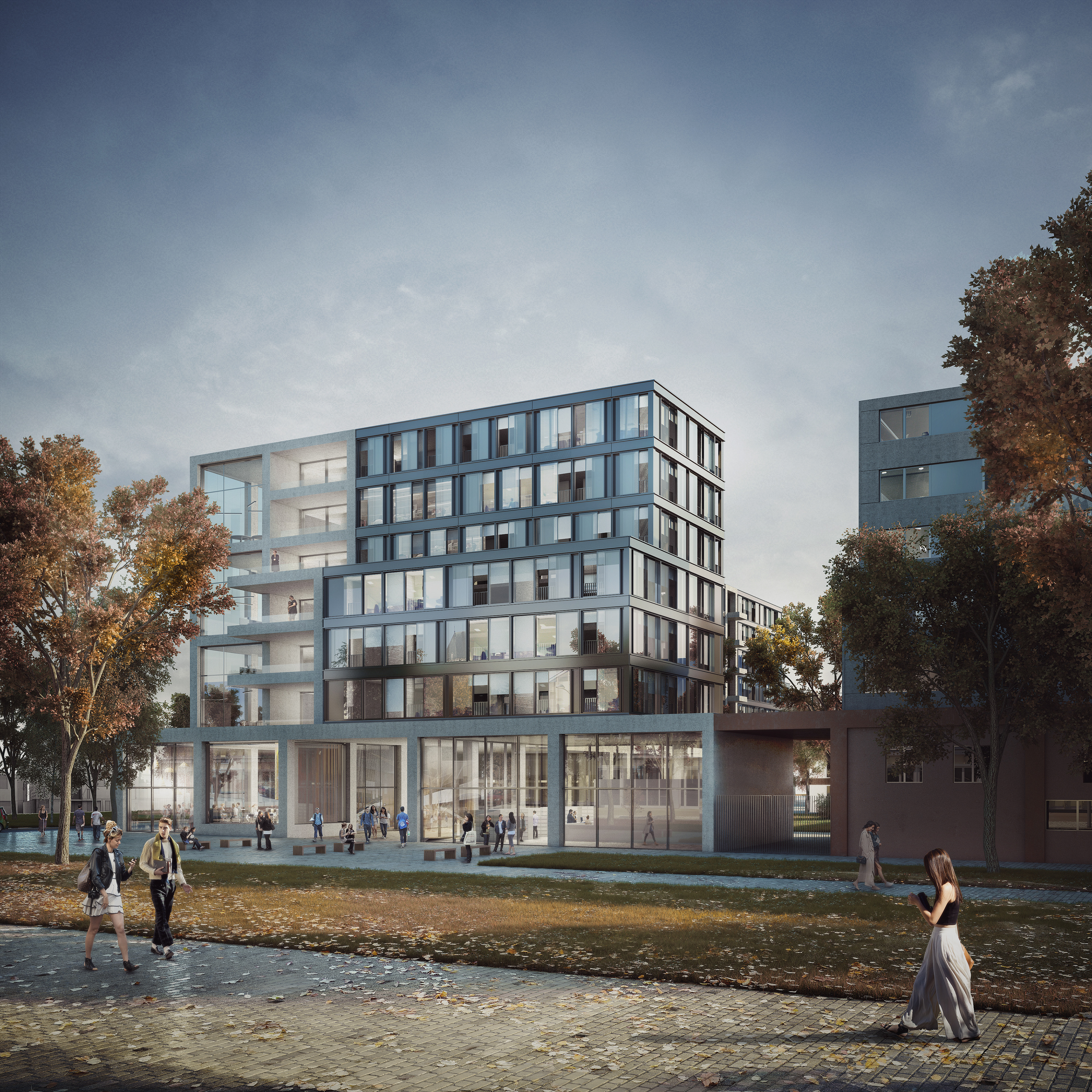 Student Residence, l’AUC architectes, Lead artist @Forbes Massie