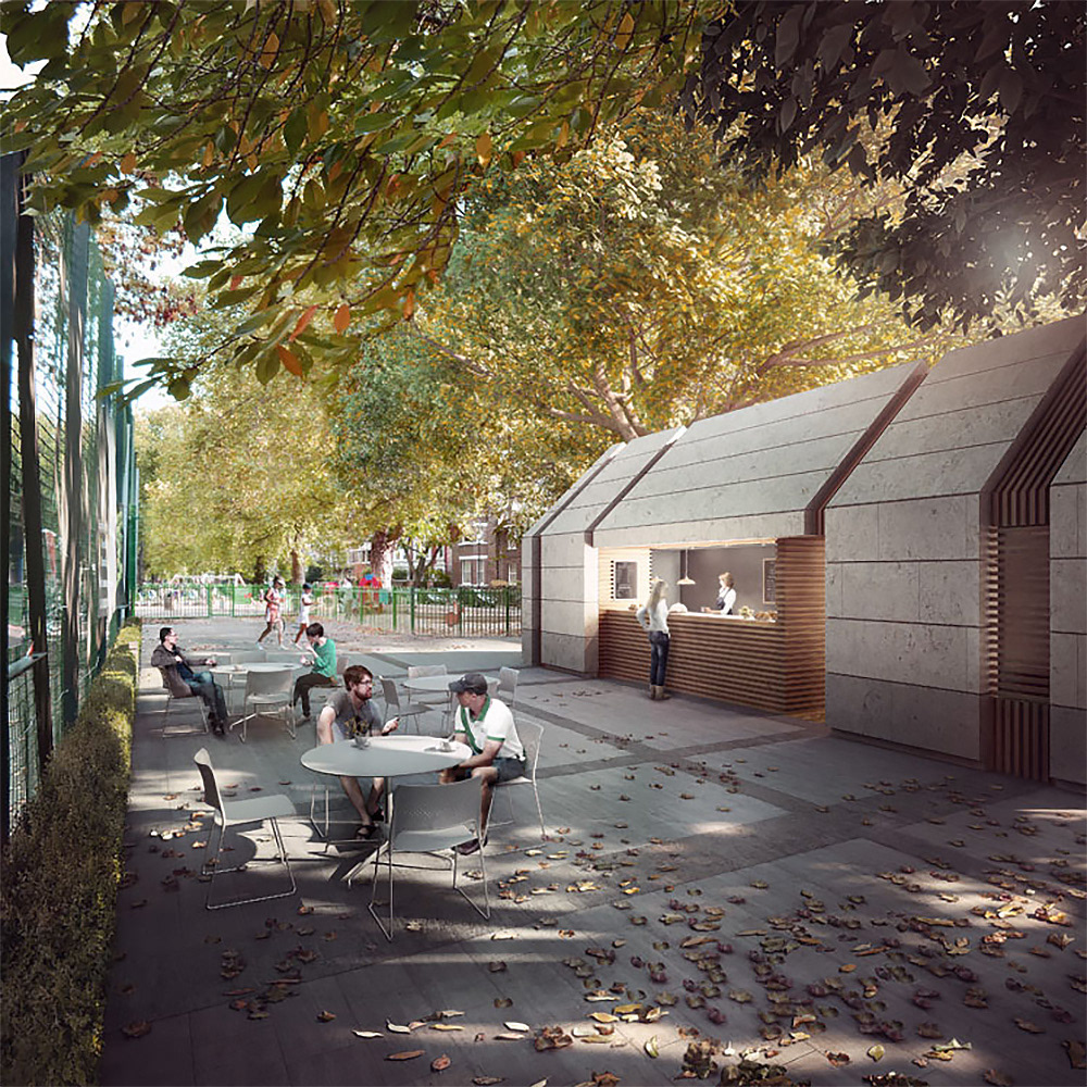 Friends Of Brook Green Pavilion, DeRosa Sa Architects, Lead artist @Forbes Massie