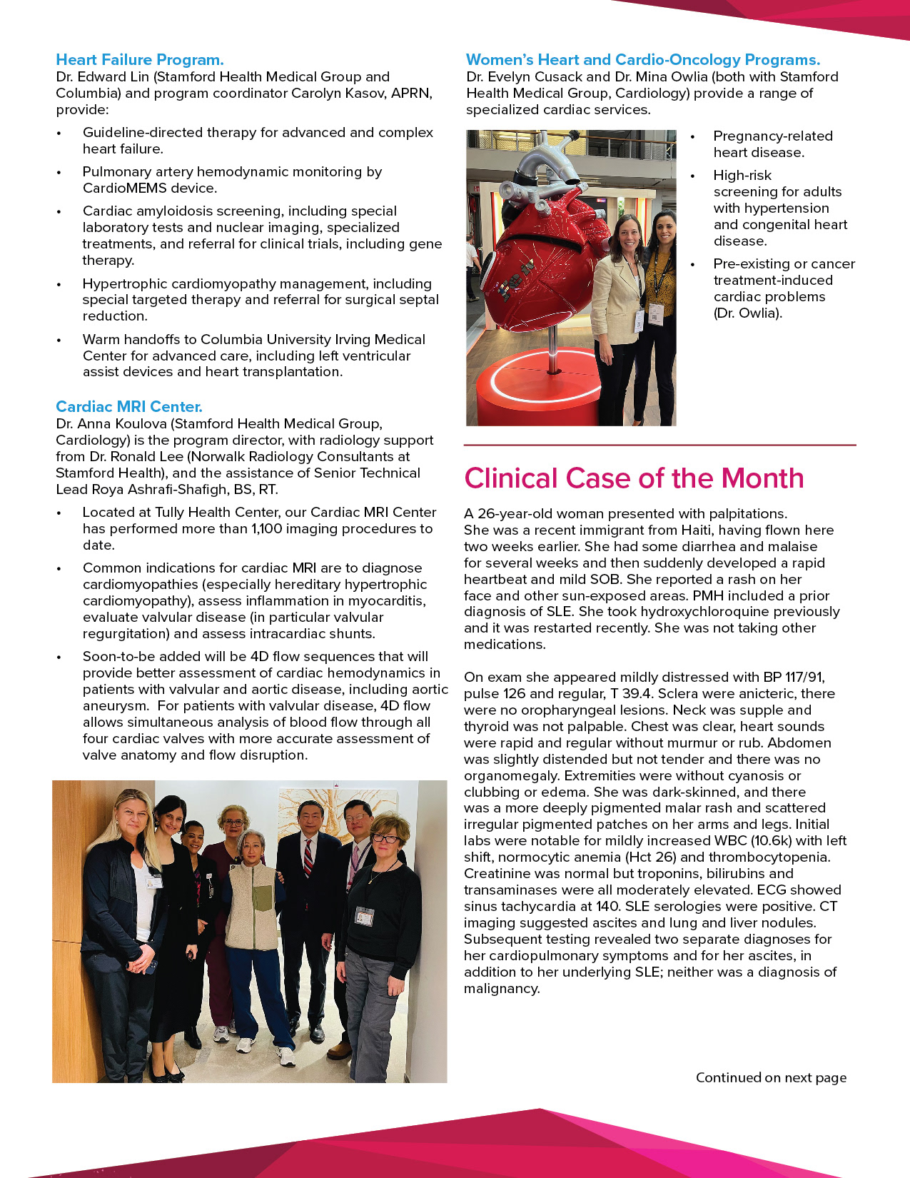 Print-ready file for the quaterly MedMatters Newsletter (2nd page)