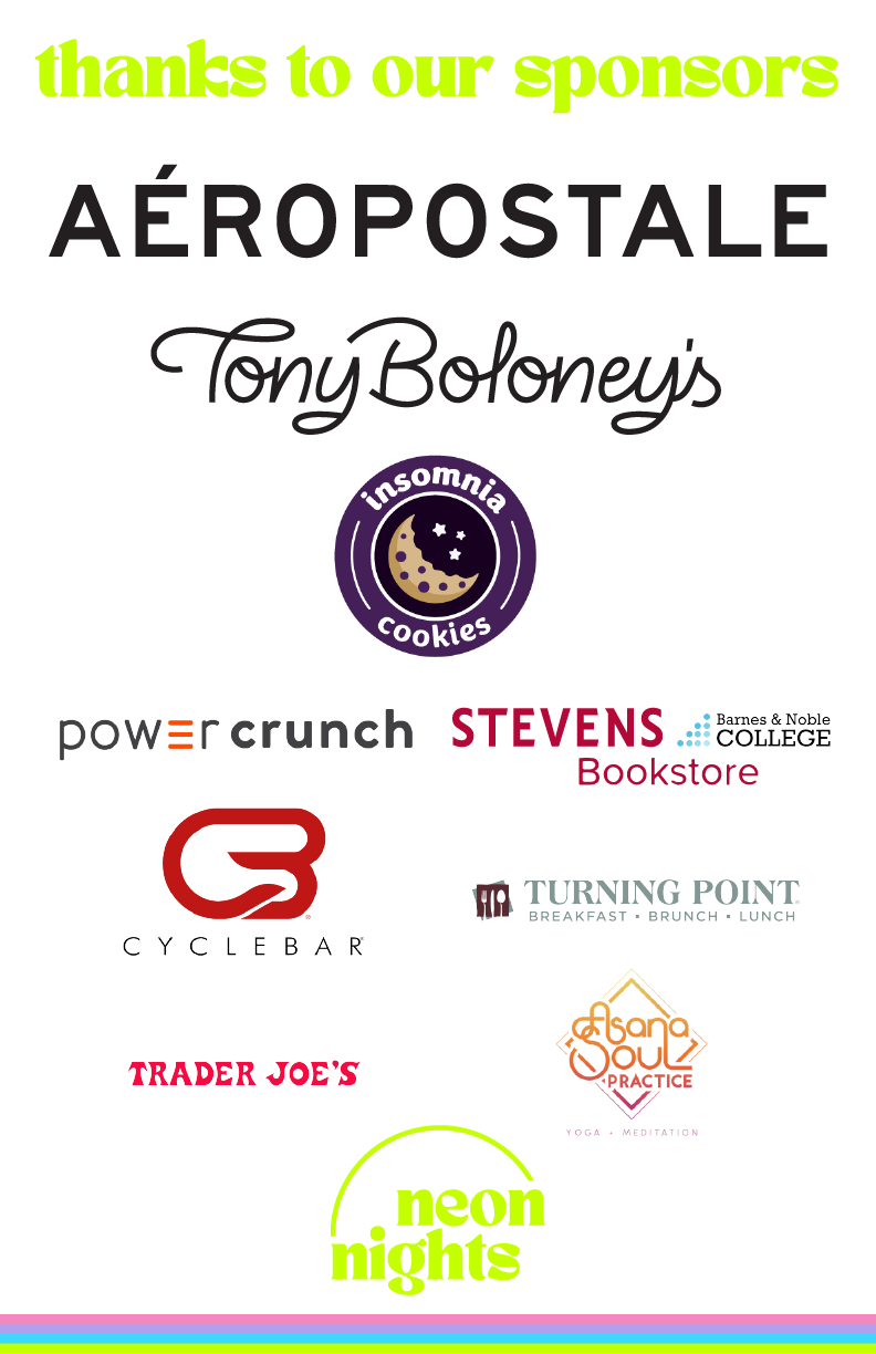 Design created in Adobe Illustrator for an 11 x 17 inch poster displayed at the event to thank the sponsors of the 2023 event.