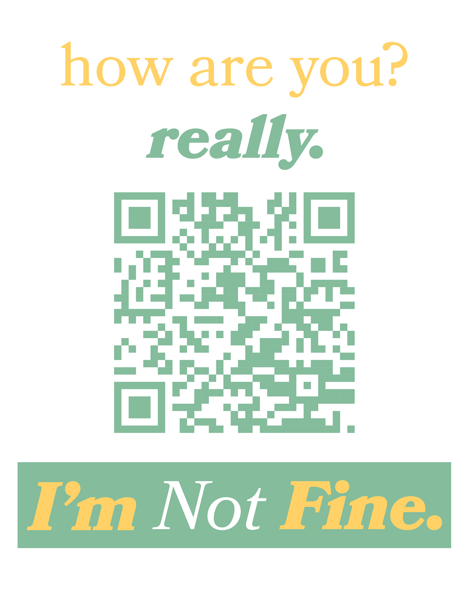 8.5x11" flyer posted around campus to encourage google form responses