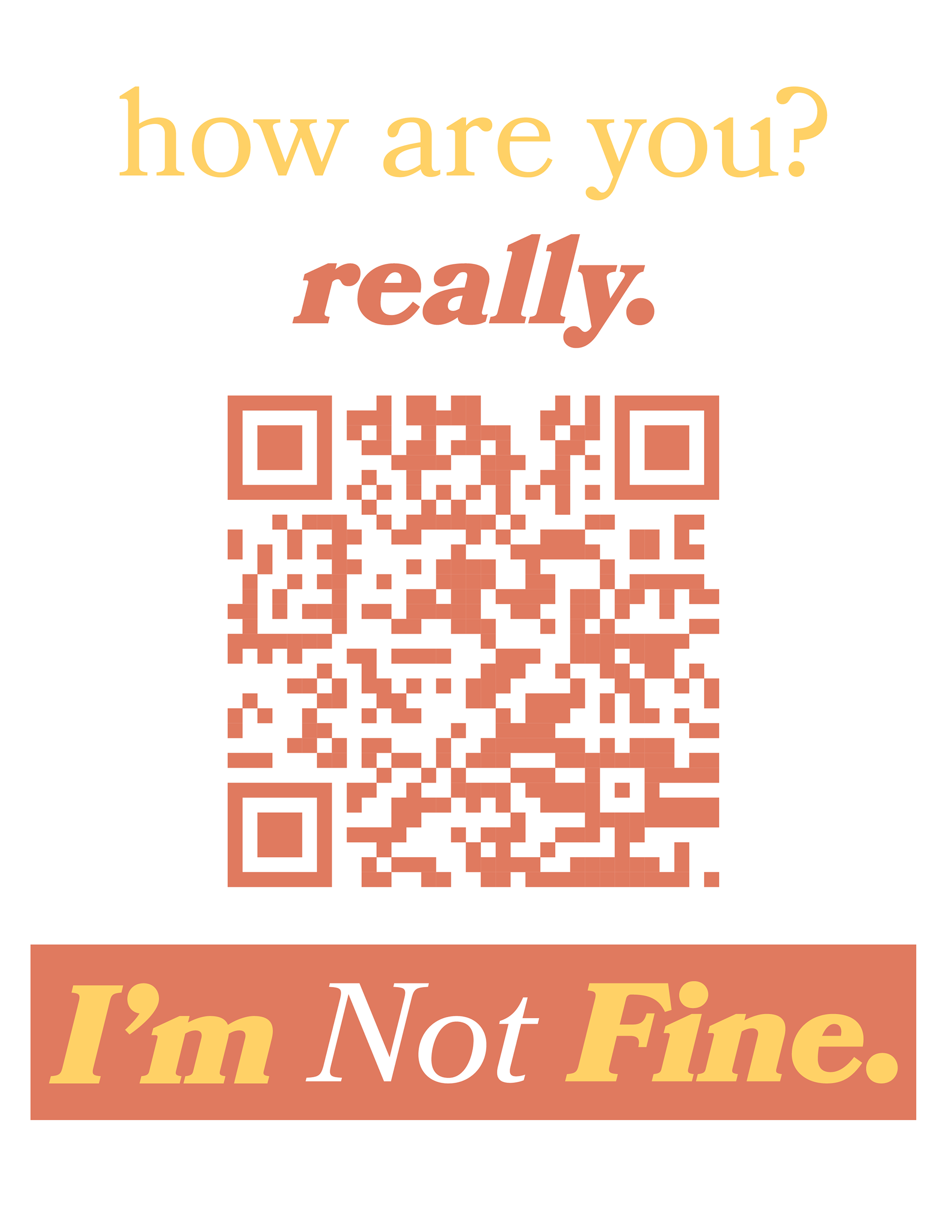 8.5x11" flyer posted around campus to encourage google form responses