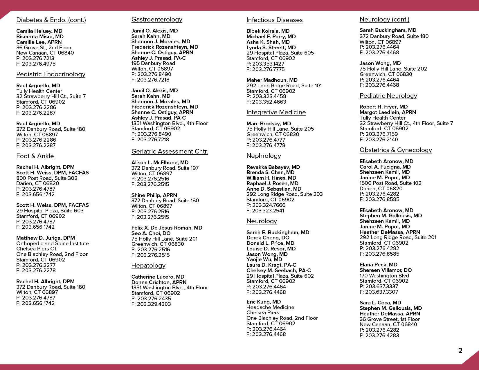 11x8.5" Referral Pad redesign, to be used by physicians referring patients to other specialists in-network (page 2)