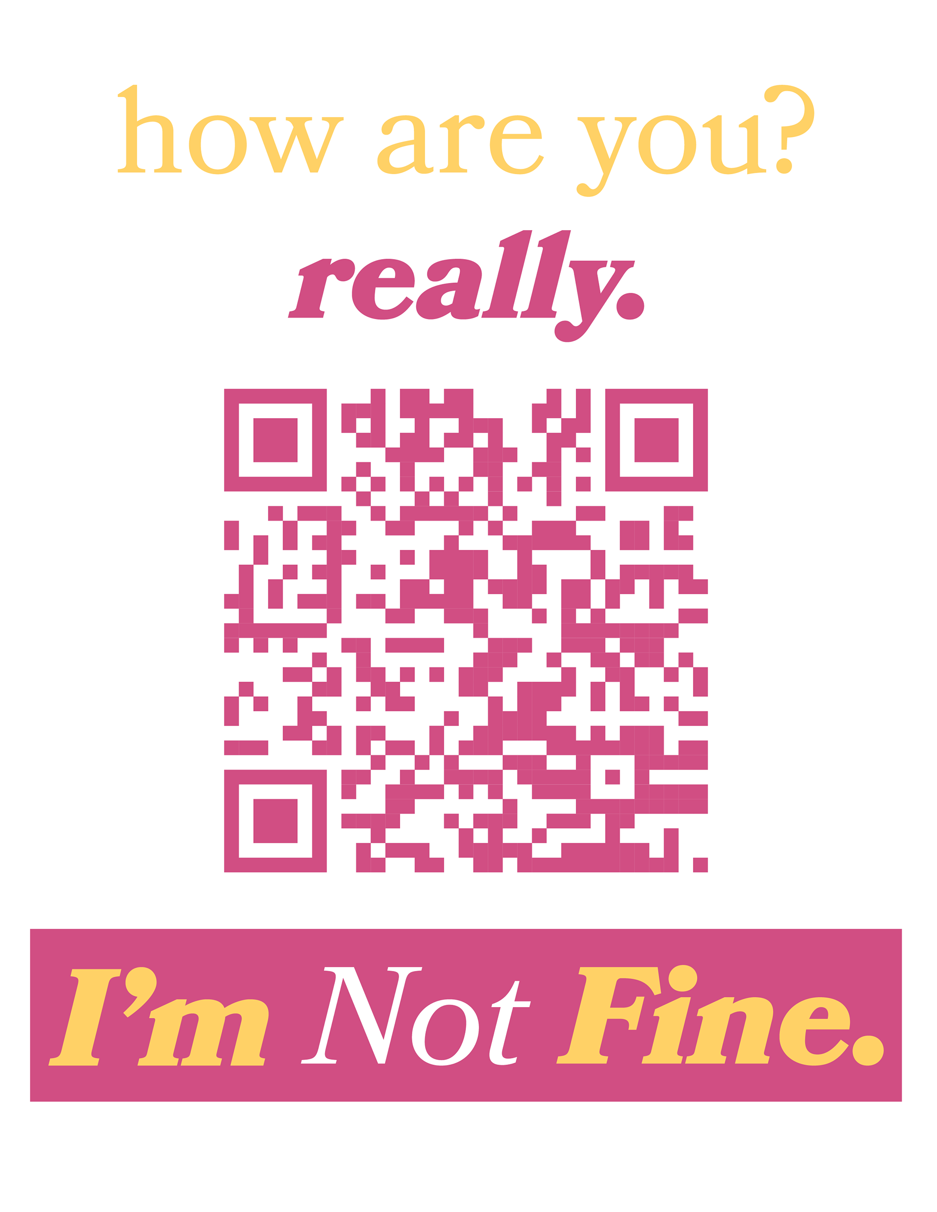 8.5x11" flyer posted around campus to encourage google form responses