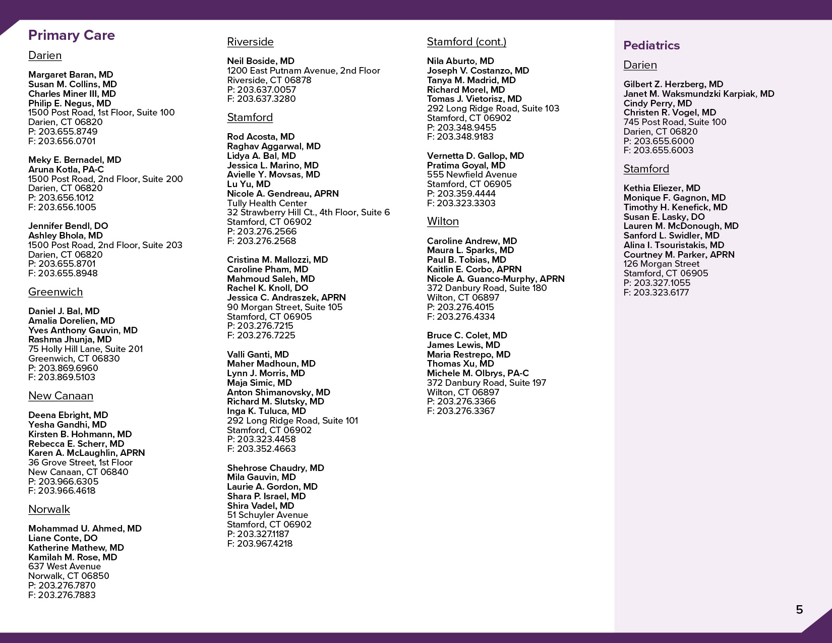 11x8.5" Referral Pad redesign, to be used by physicians referring patients to other specialists in-network (page 5)