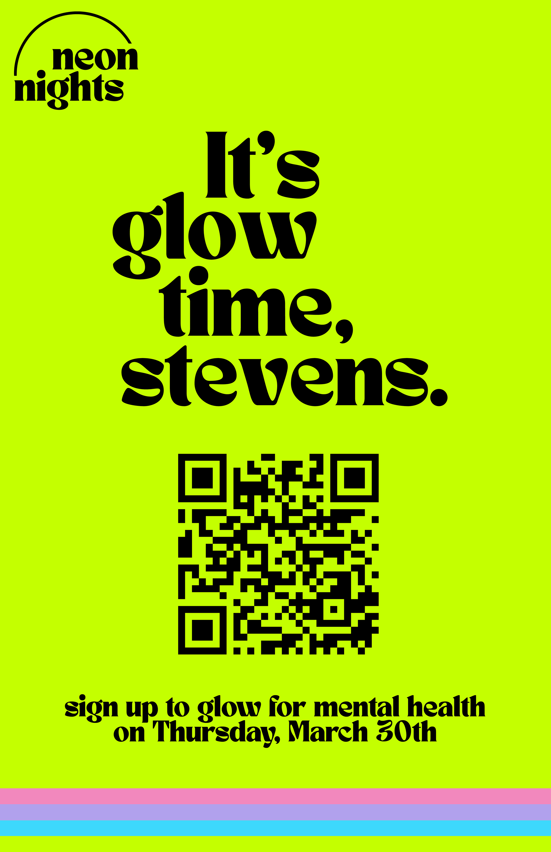 Design created in Adobe Illustrator for an 11 x 17 inch poster, intended to be displayed on campus to promote sign-ups for the 2023 event.