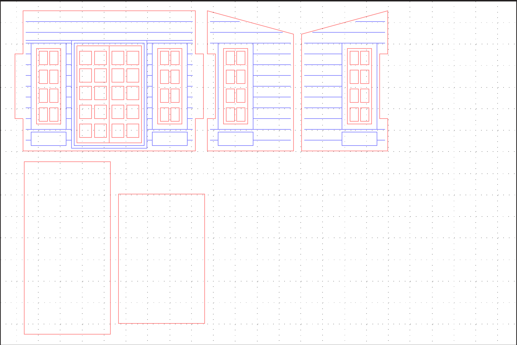 Laser Cutting templates - red correlates to cut, and blue to engrave