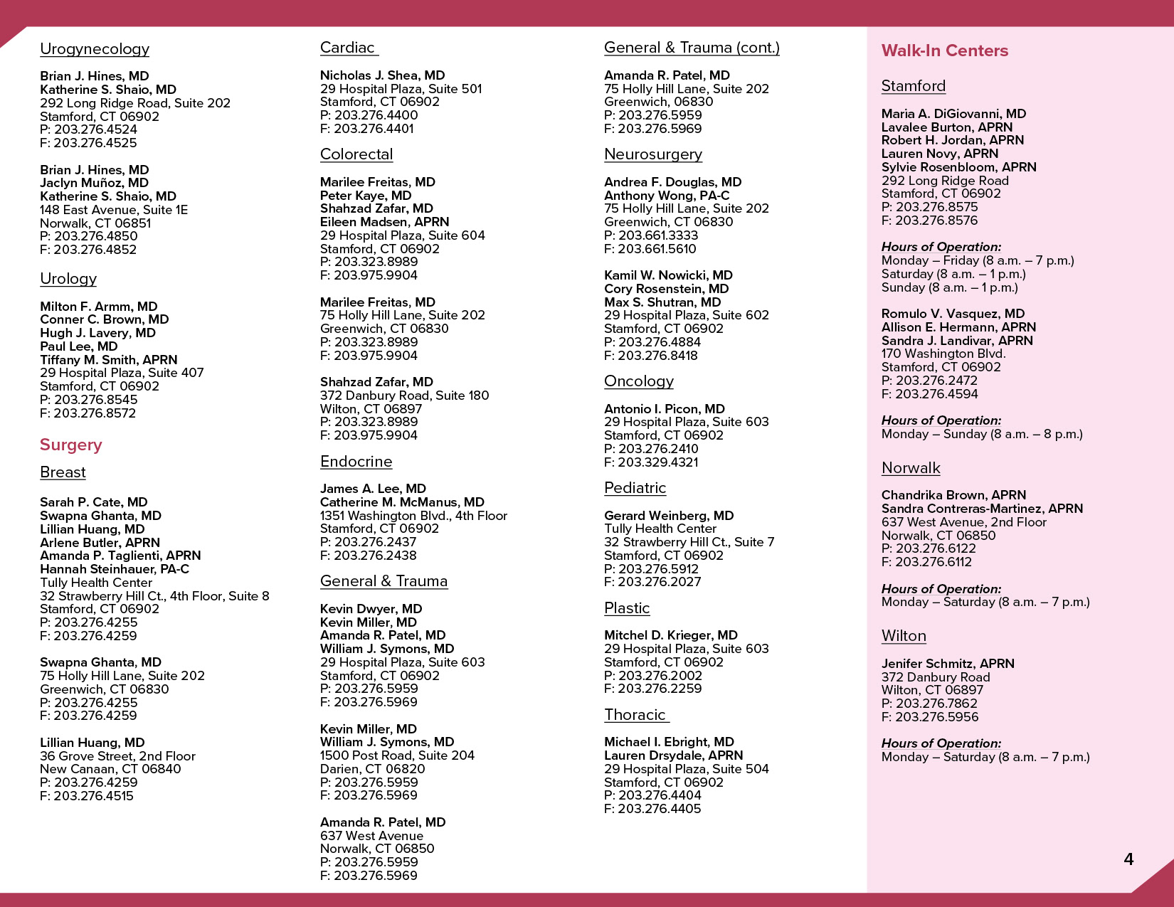 11x8.5" Referral Pad redesign, to be used by physicians referring patients to other specialists in-network (page 4)