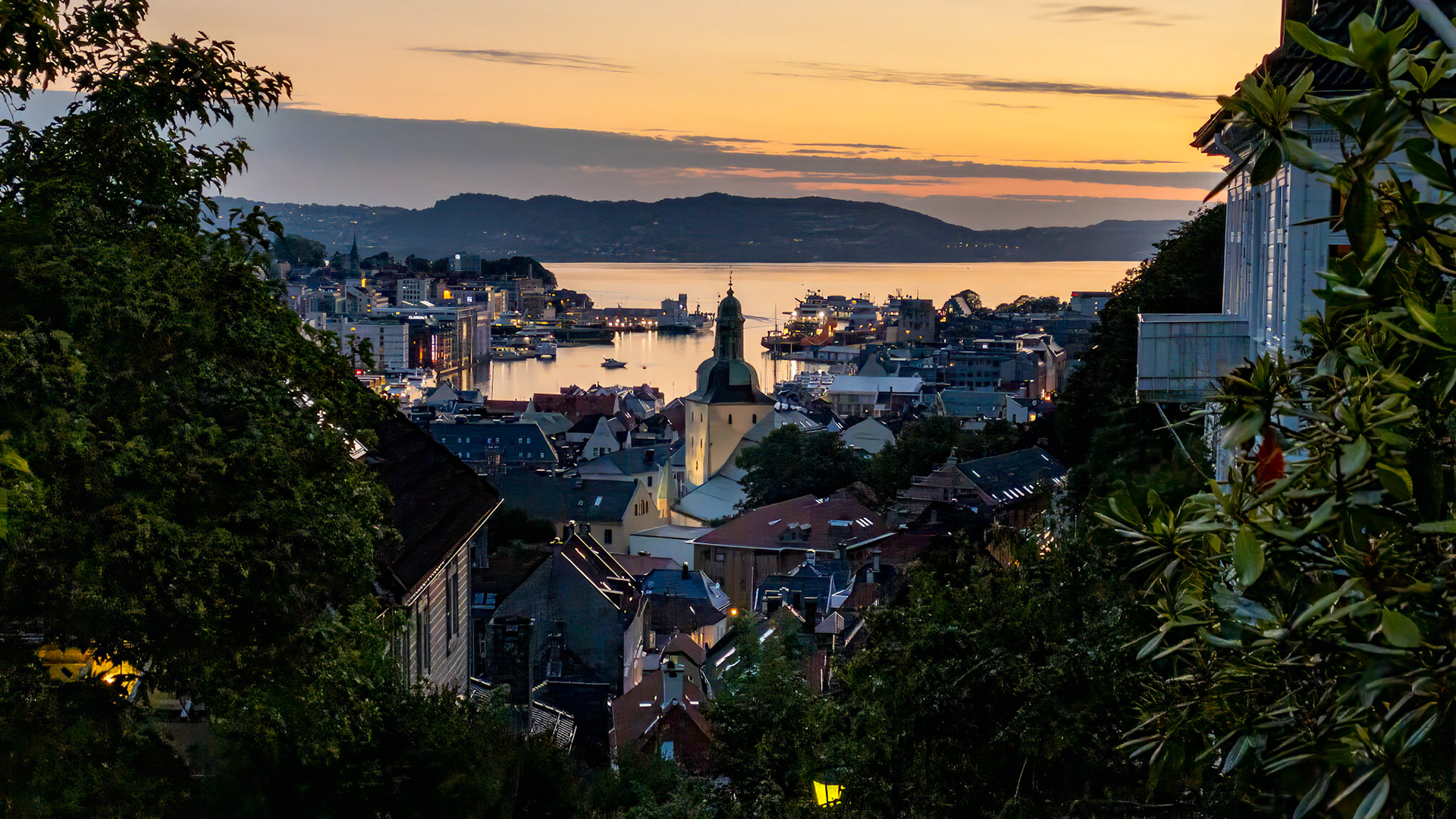 Utsikt fra toppen av Skivebakken.