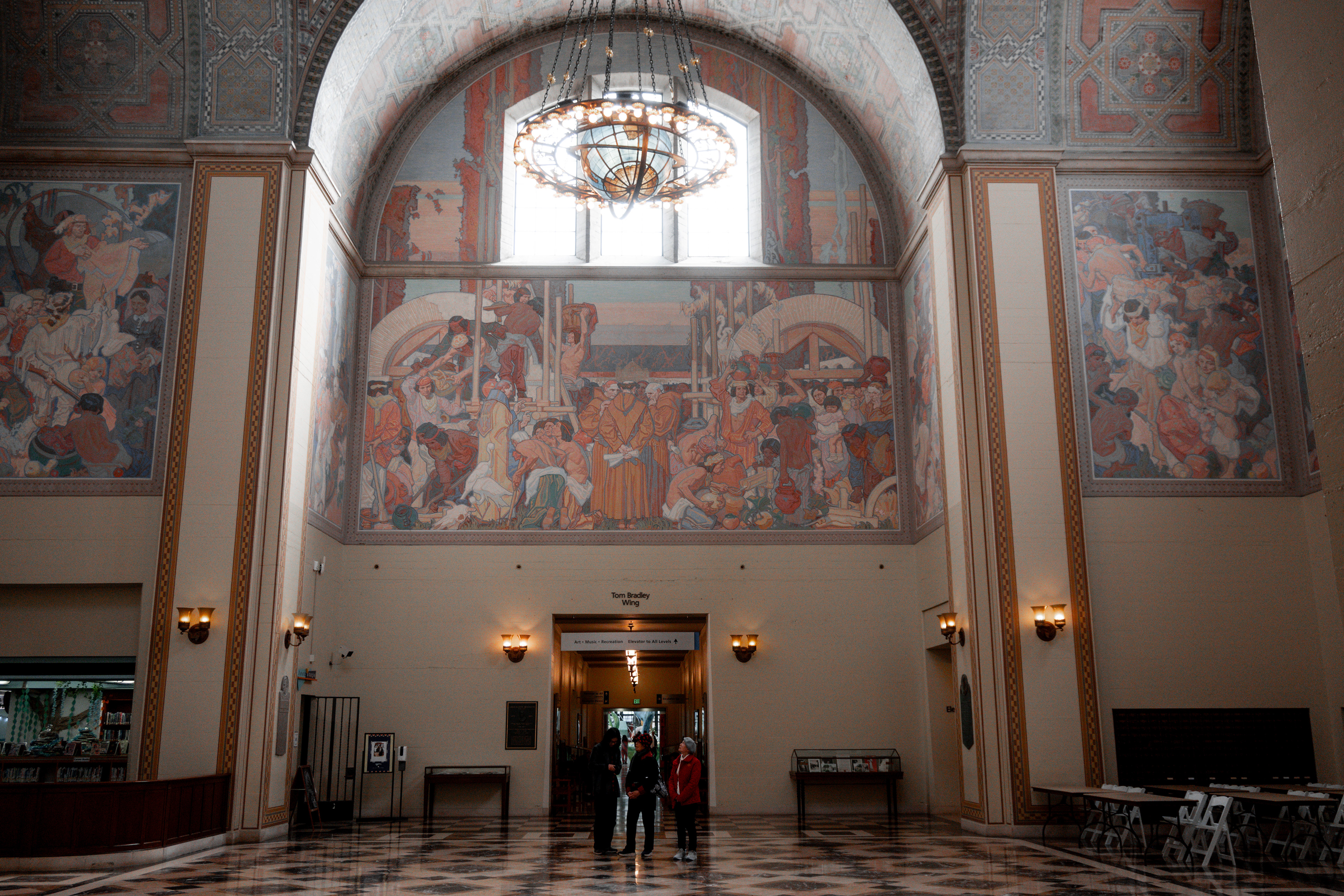 Mural in the central hall of LA Public Library