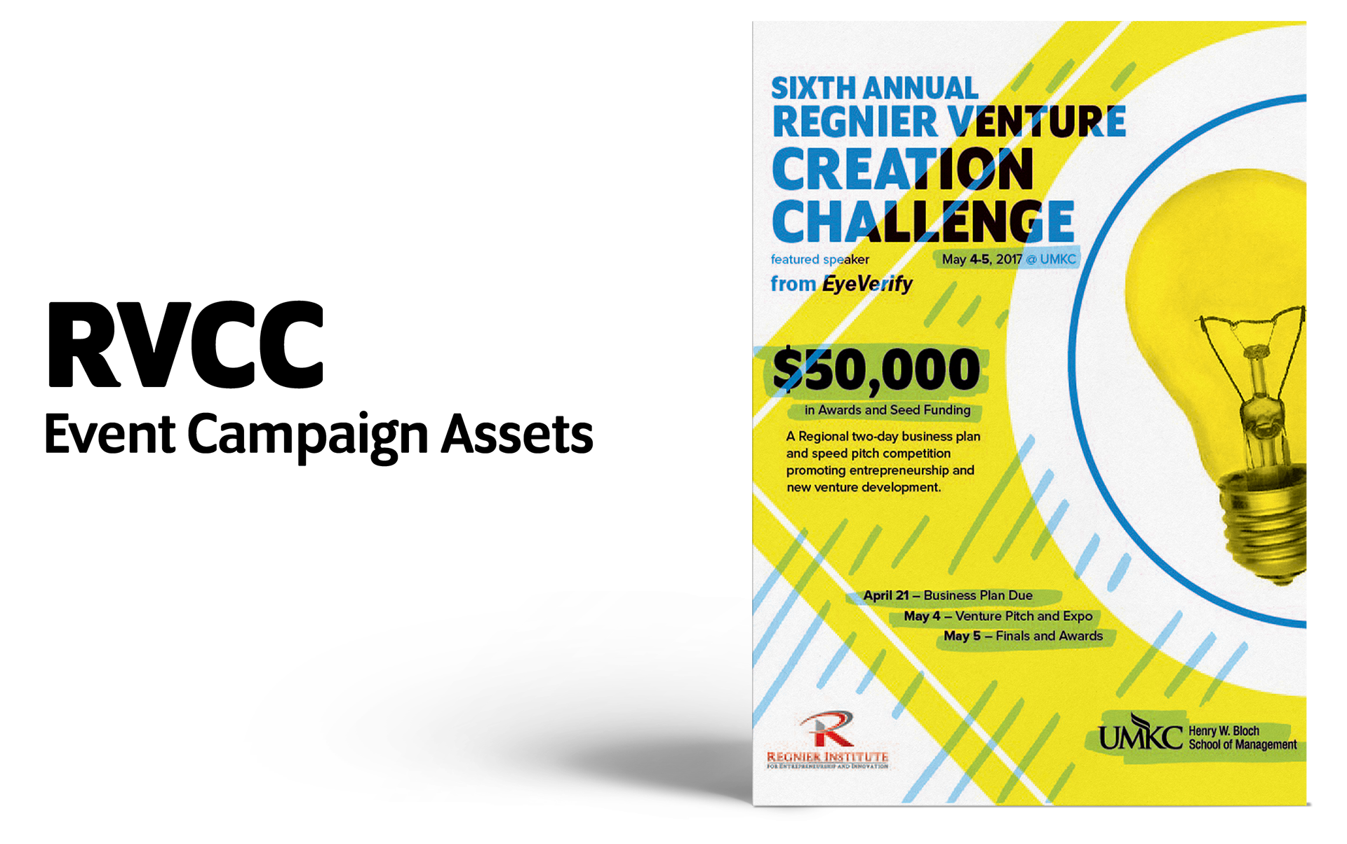 Event campaign graphic assets including posters, flyers, and social visuals