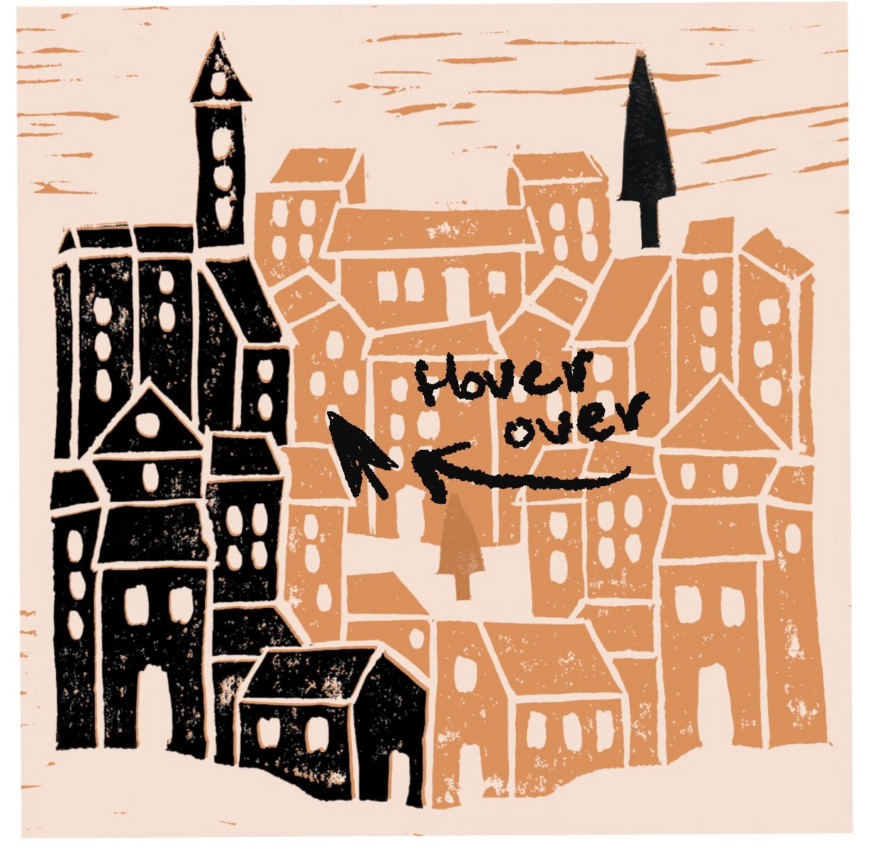 finalized custom illustration with prompt text demonstrating interactive element