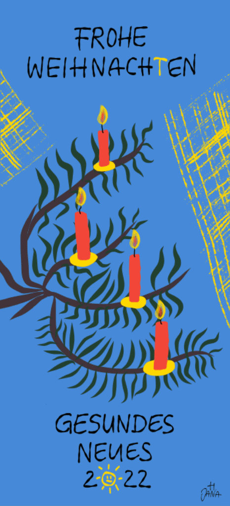 e-Weihnachtskarte animiert (Adobe Fresco)