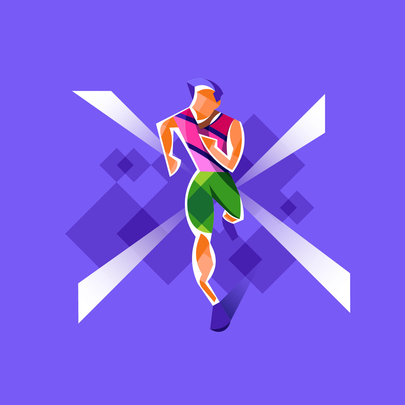 World Athletics Indoor Championships Glasgow 2024 - Event brand design with expressive illustration