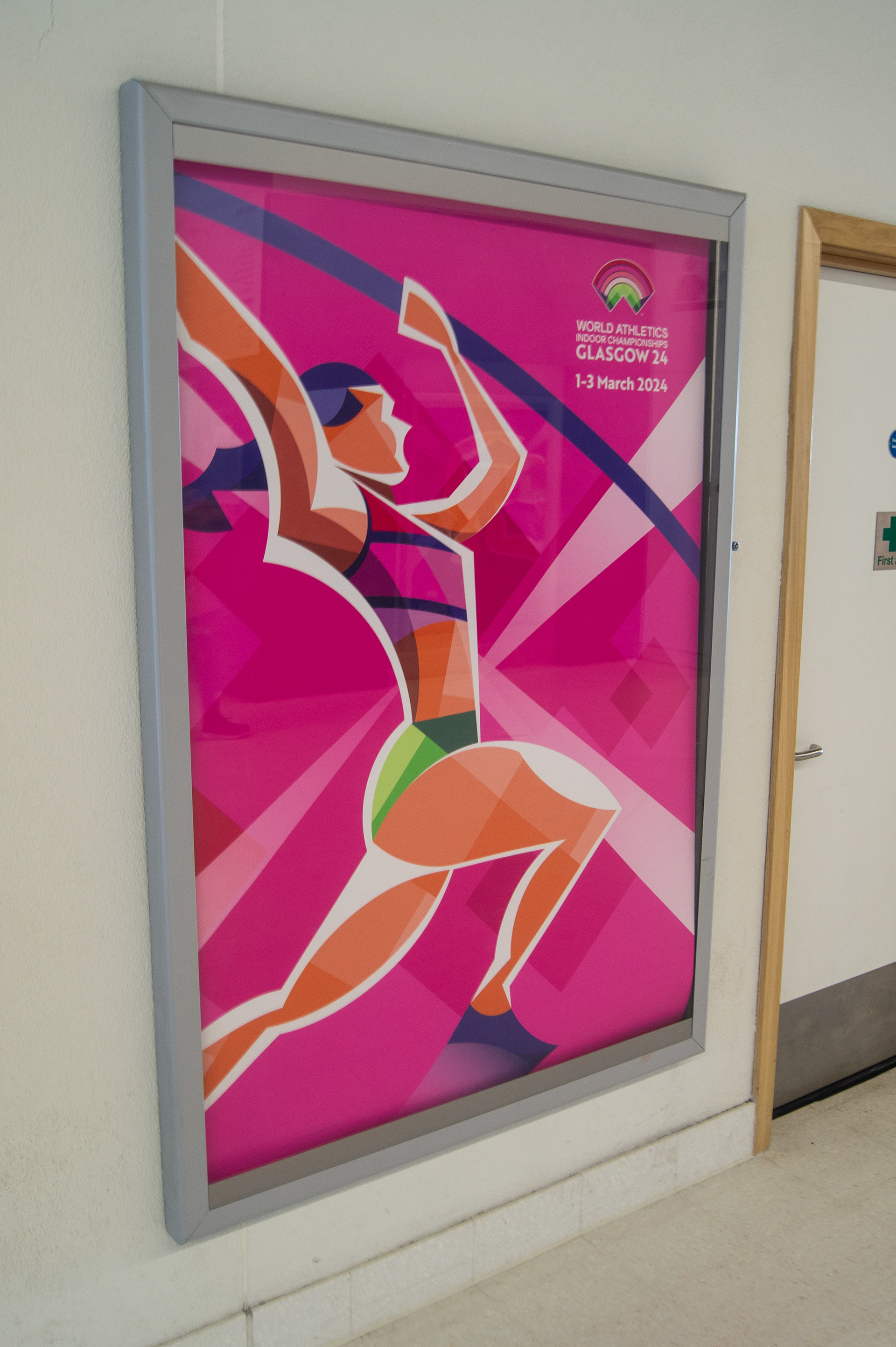 World Athletics Indoor Championships Glasgow 2024  Visual identity - Venue dressing and wayfinding for Glasgow sports event