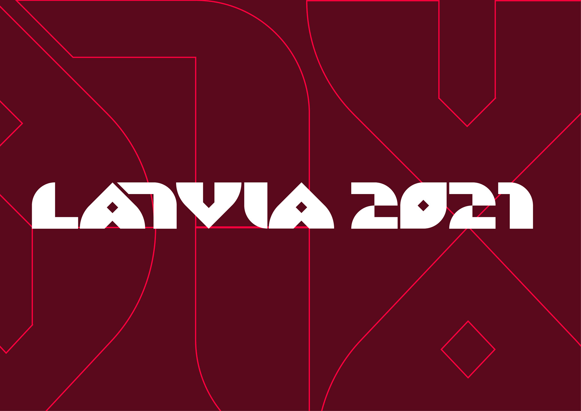 Logotype inspired by Latvian traditional embroidery for FIBA U19 Basketball World Cup Latvia 2021.