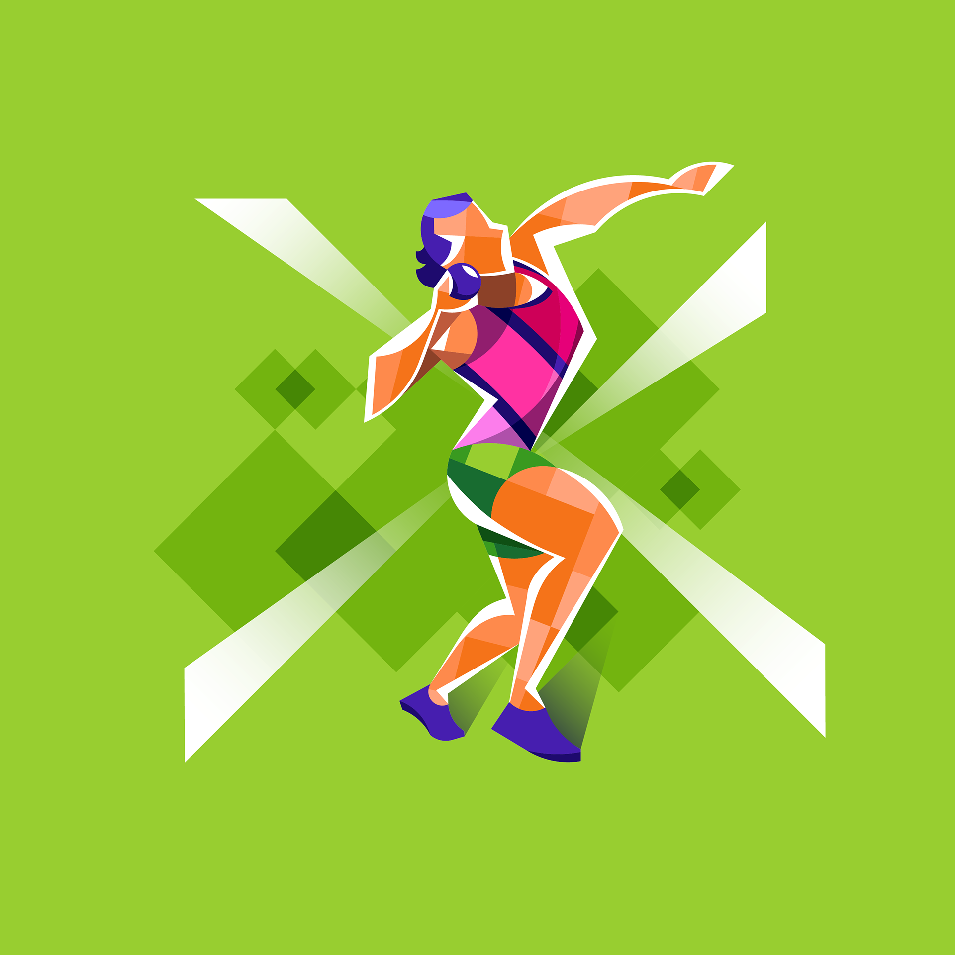 World Athletics Indoor Championships Glasgow 2024 - Event brand design with expressive illustration
