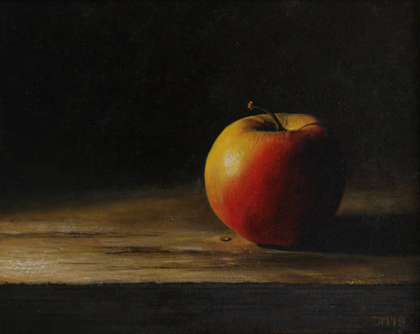 Appel. 24x30. olie op linnen