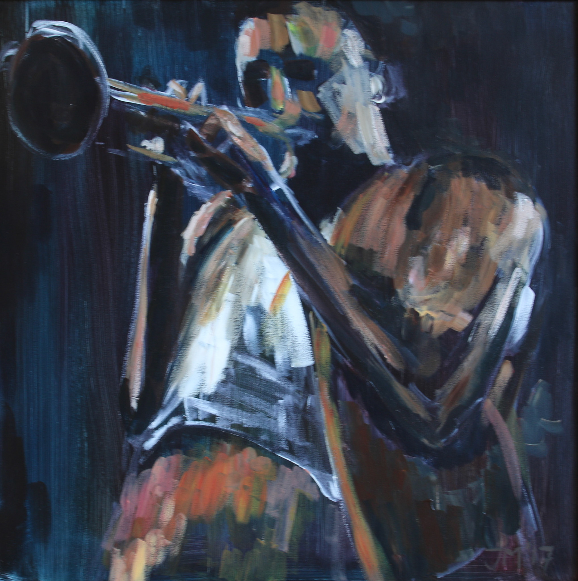 Miles Davis. Acryl. 50x50